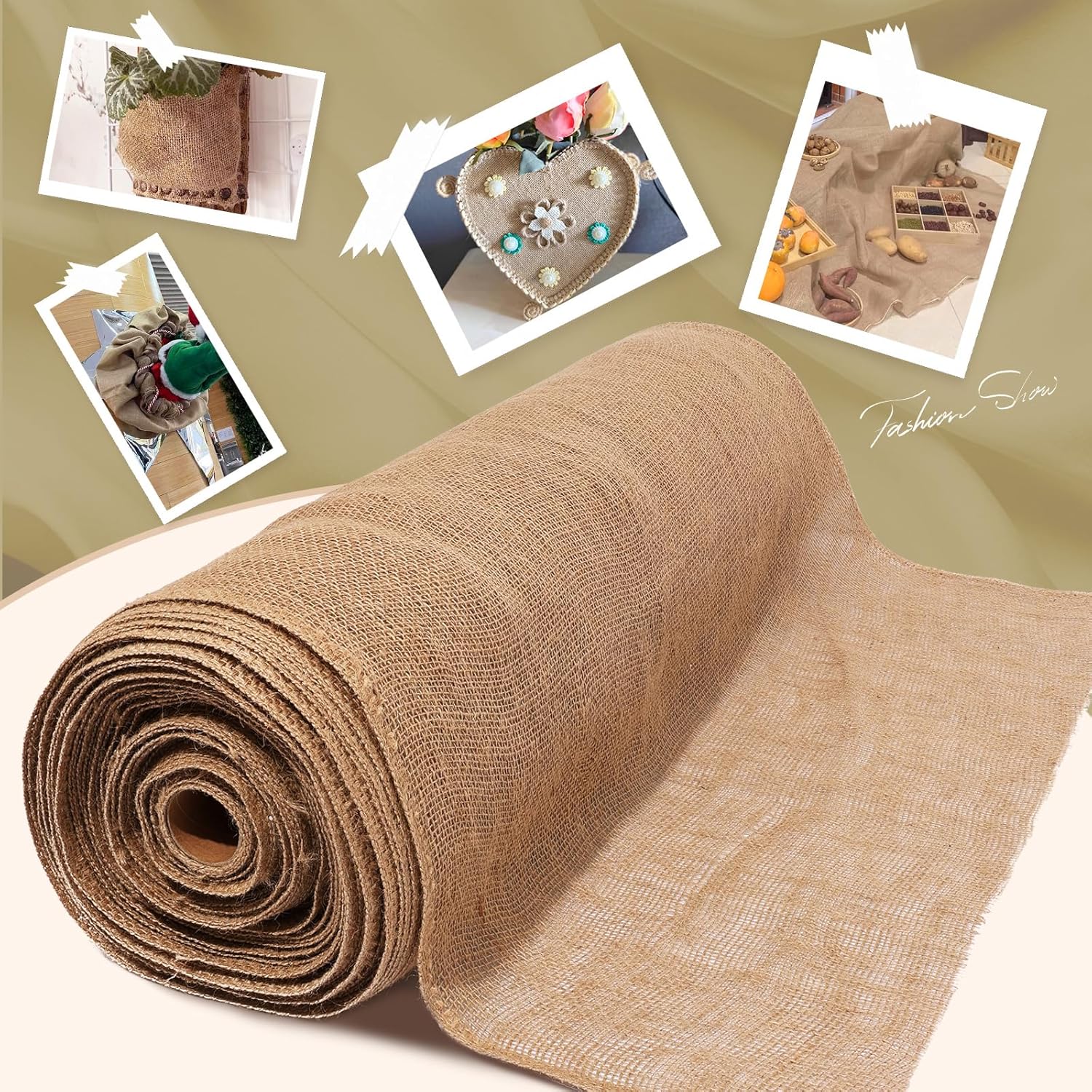 40 x 20 Feet Premium Natural Burlap Fabric Roll