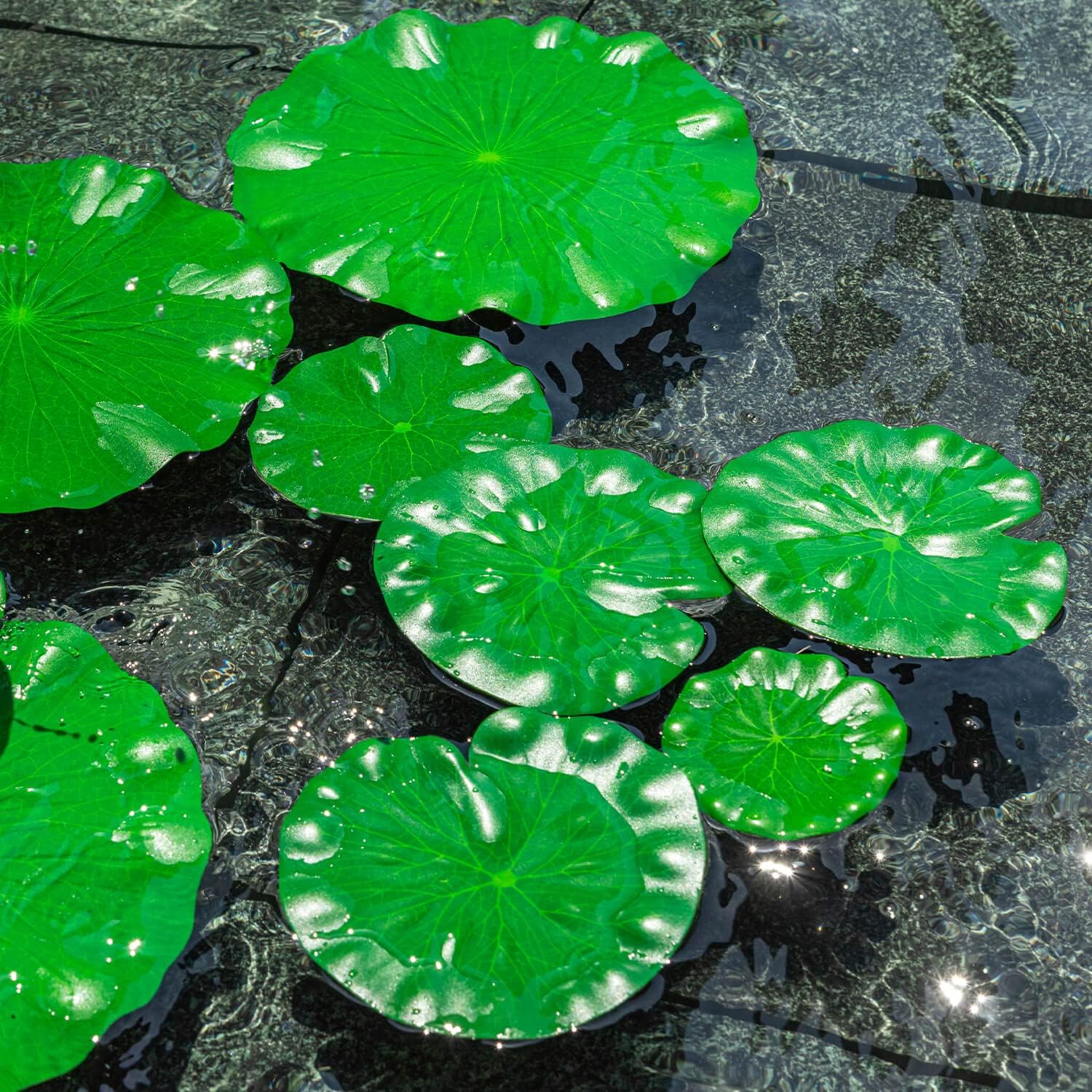 WhistenFla Floating Lily Pads 6Pcs Artificial Pond Decor