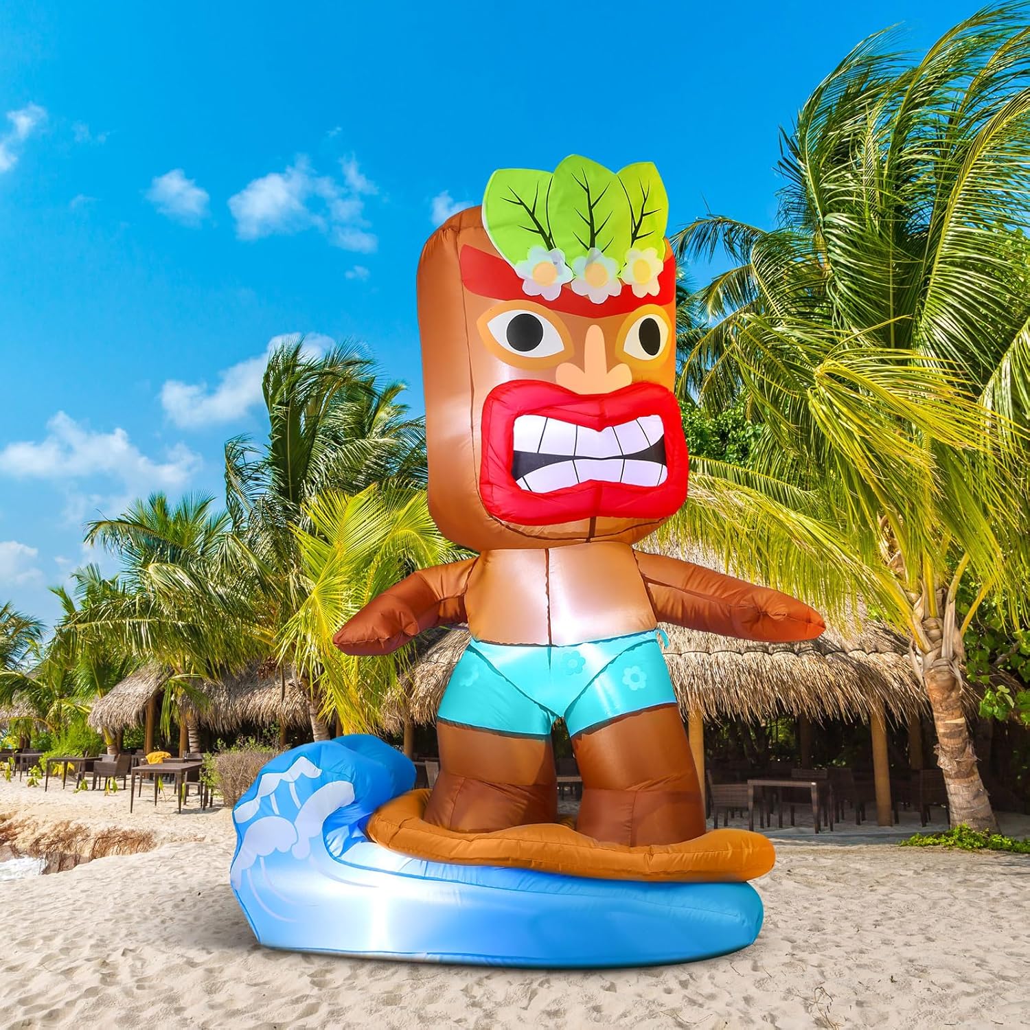 Shappy 5 Ft Inflatable Tiki Flamingo Surfboard