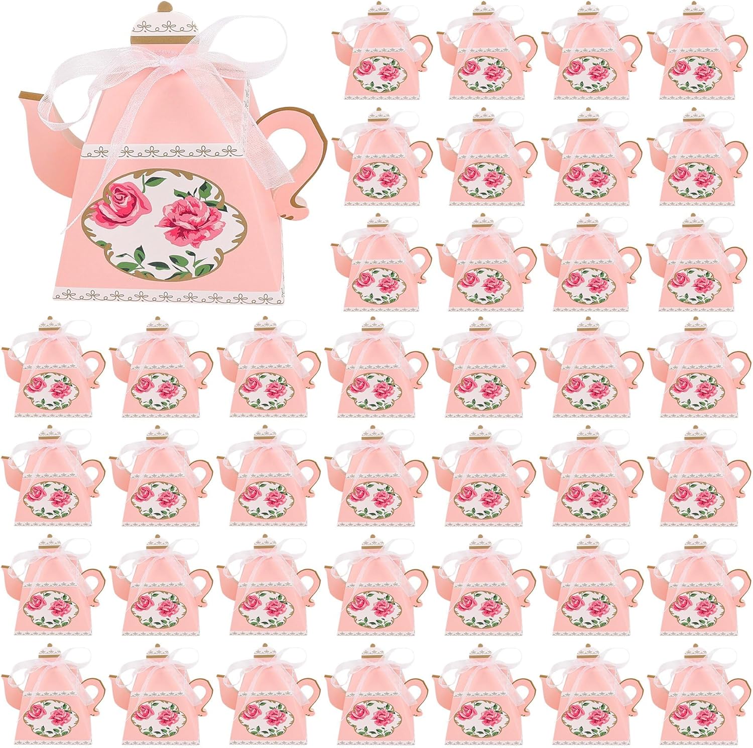 Framendino 50 Pack Mini Teapot Candy Boxes