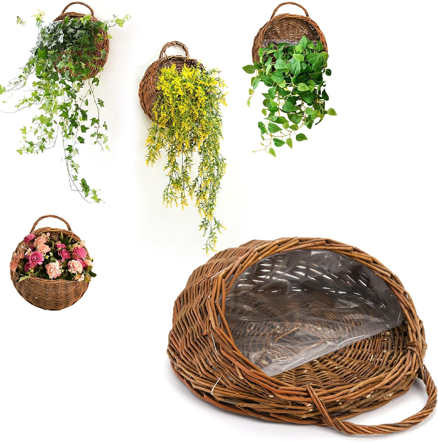 Foraineam Woven Hanging Basket for Home Garden Decorations