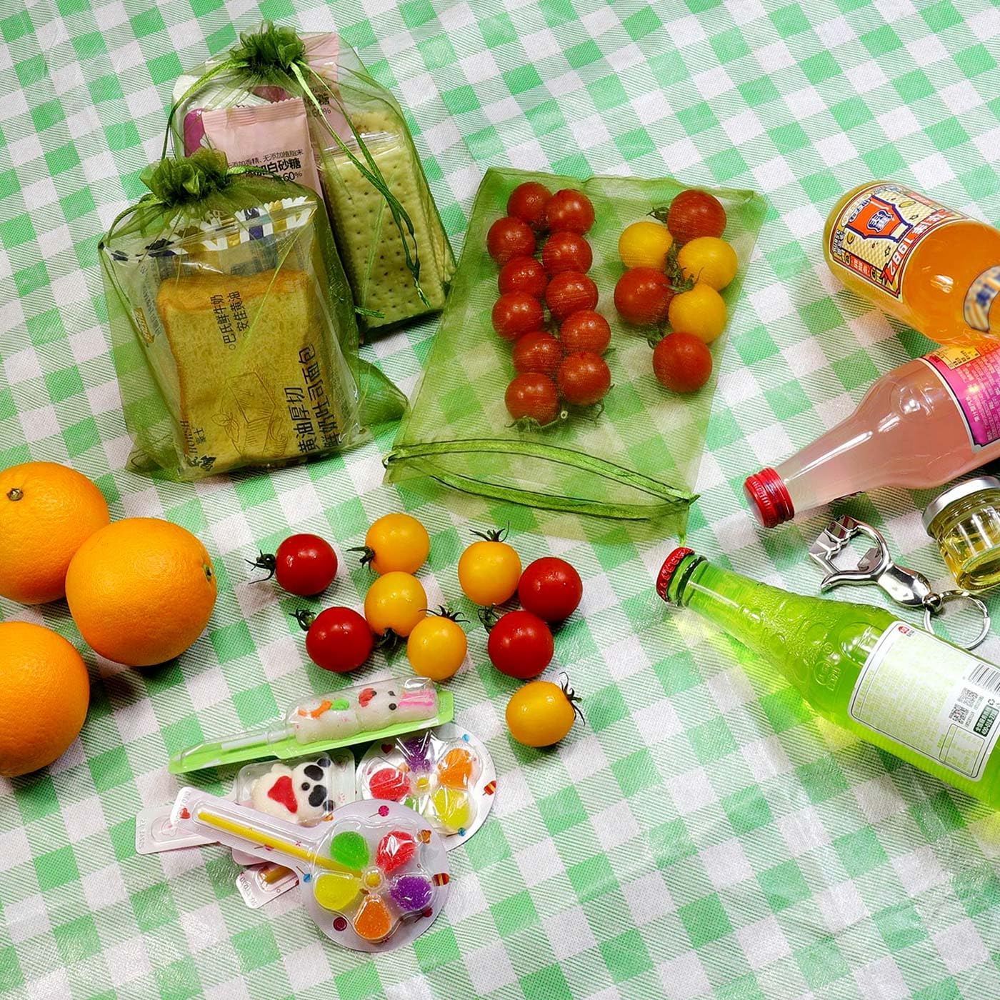 100pcs Organza Pouch Bags with Drawstring Moss Green