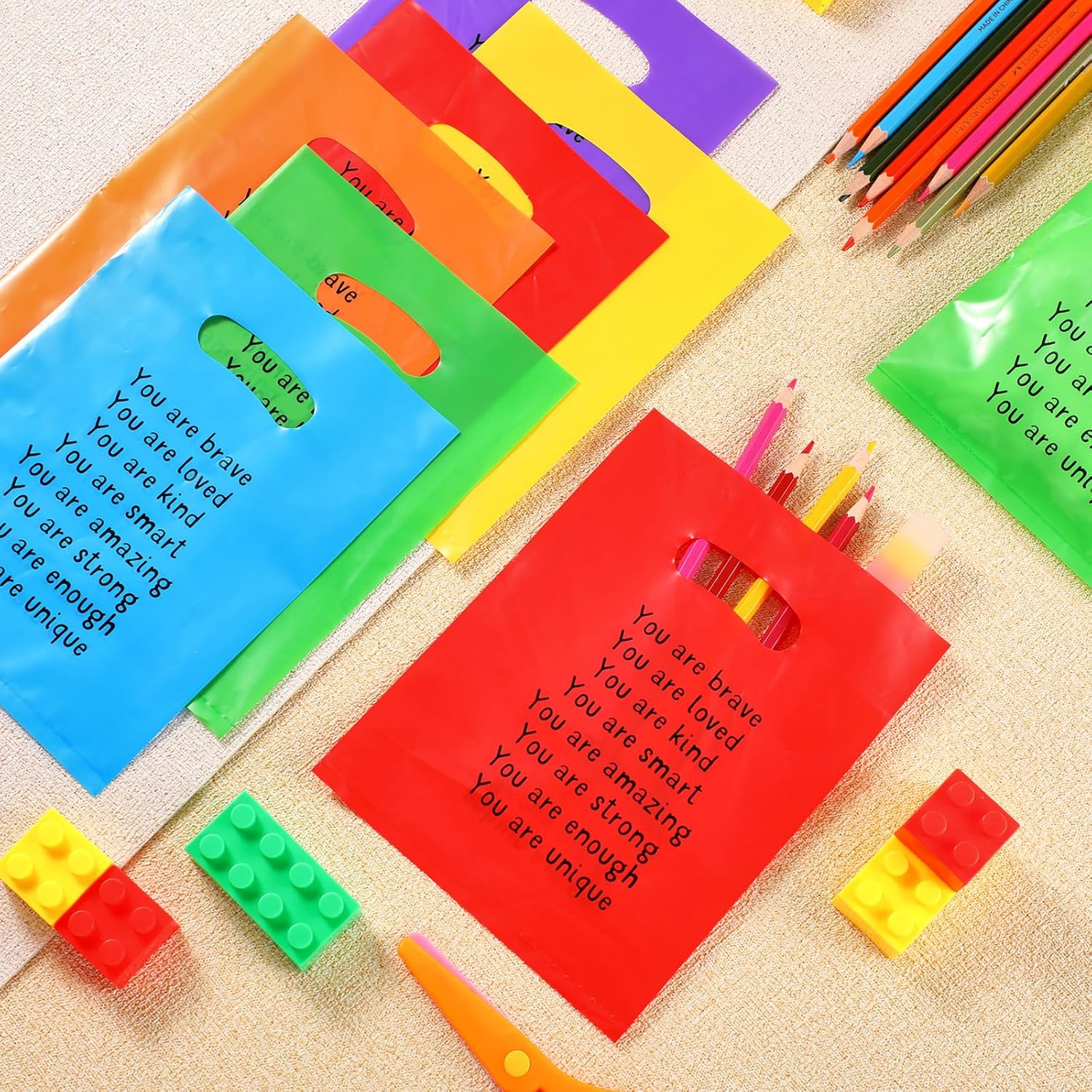 Coume 50 Sets Back to School Gift Bags with Handles