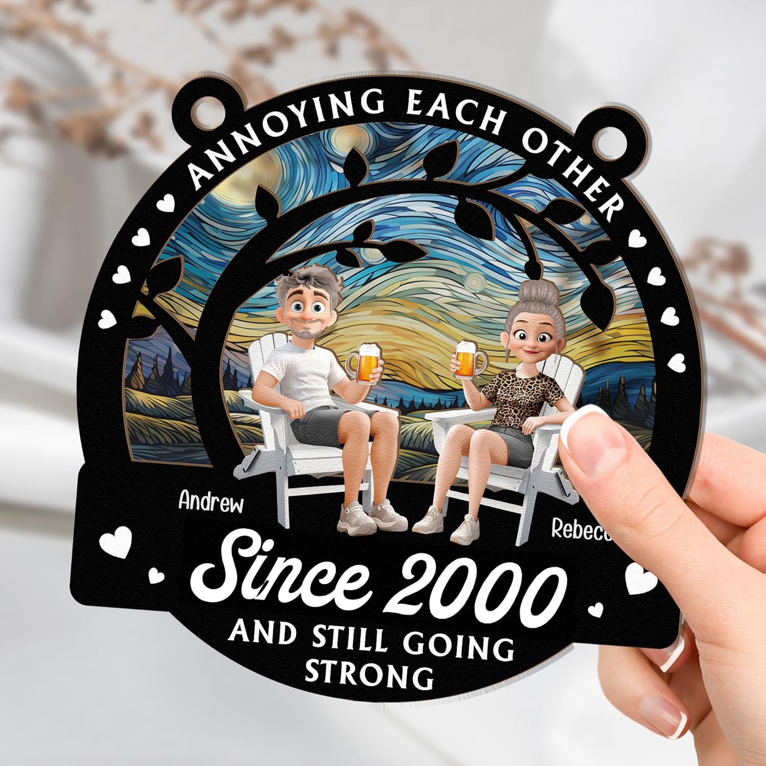 Macorner Personalized Window Suncatcher Ornament