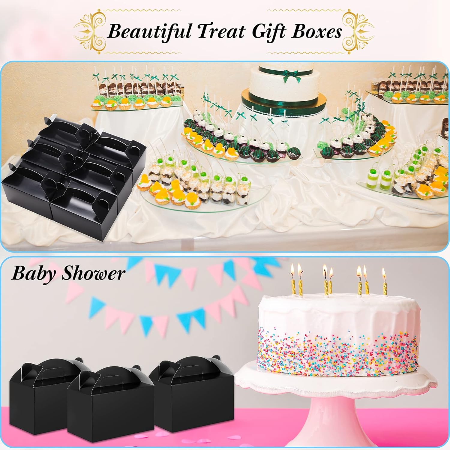 Chrisfall 36 Pcs Gable Treat Boxes for Party Supplies