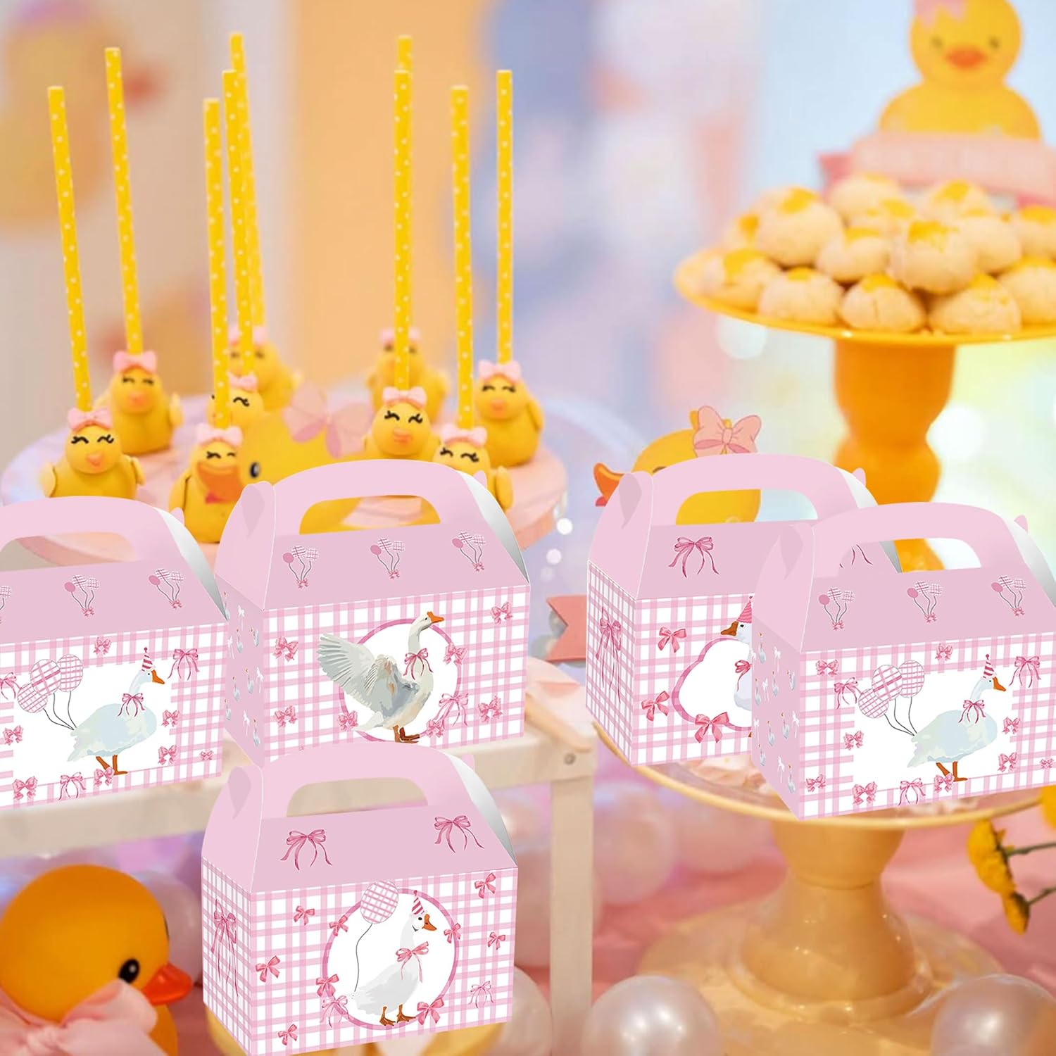 BACH AND BOUJEE 12PCS Pink Silly Goose Treat Boxes