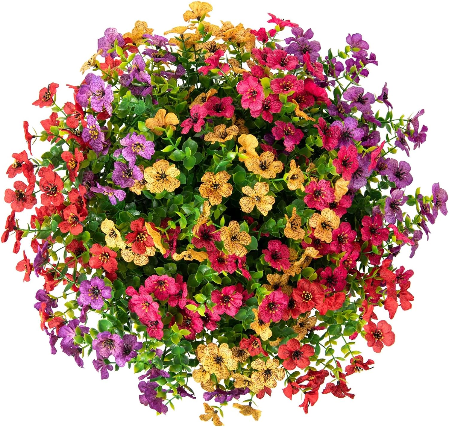 HyeFlora Hanging Flower Basket with Artificial Bougainvillea