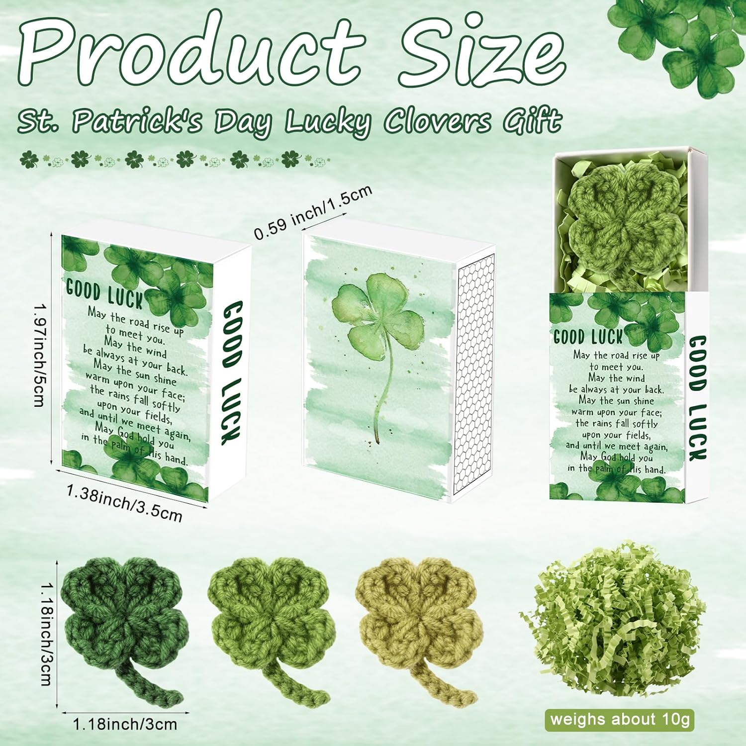 Wettarn 24 Piece Irish Lucky Gift Set with Boxes
