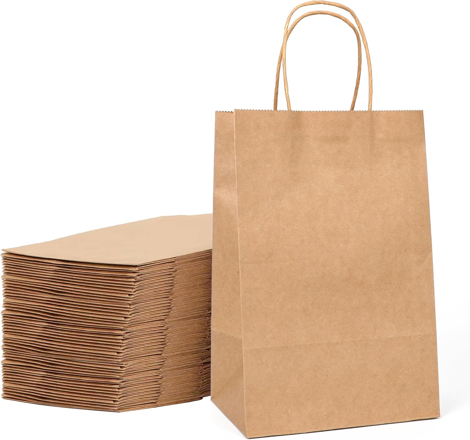 100pcs Kraft Paper Bags for Retail and Events