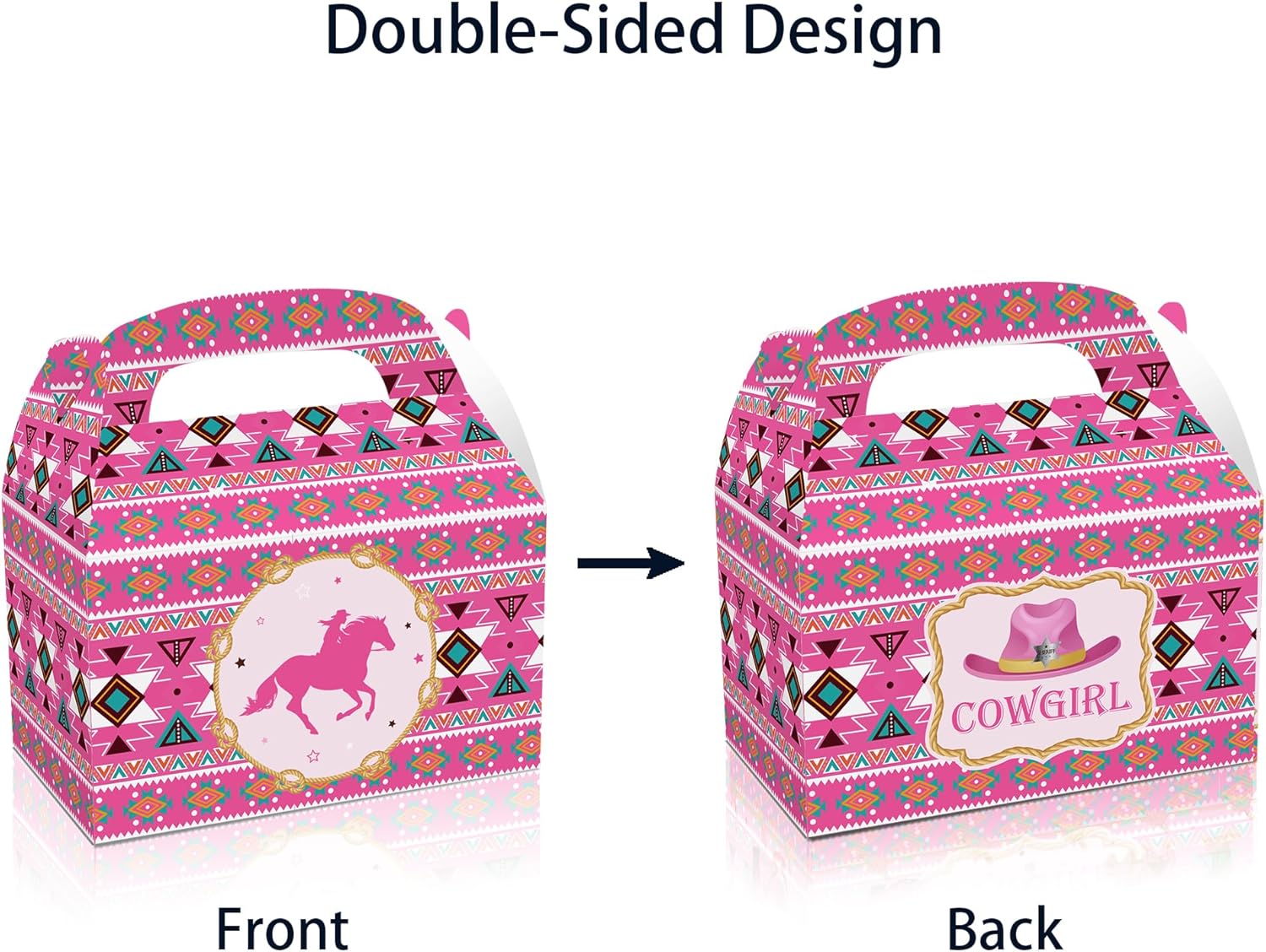 24 Pack Western Cowgirl Party Favor Boxes