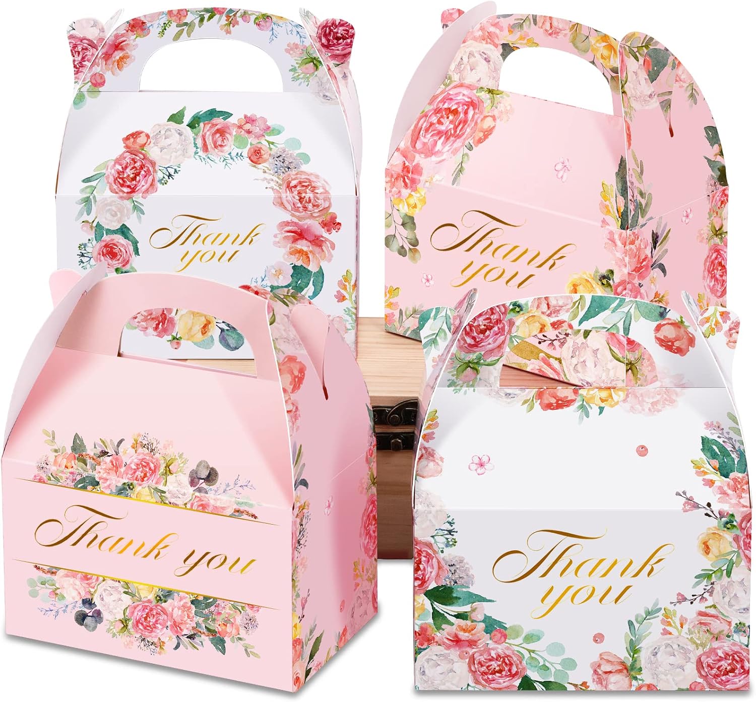 Thank You Gift Boxes 48 Pcs Floral 6x35x35 Inch