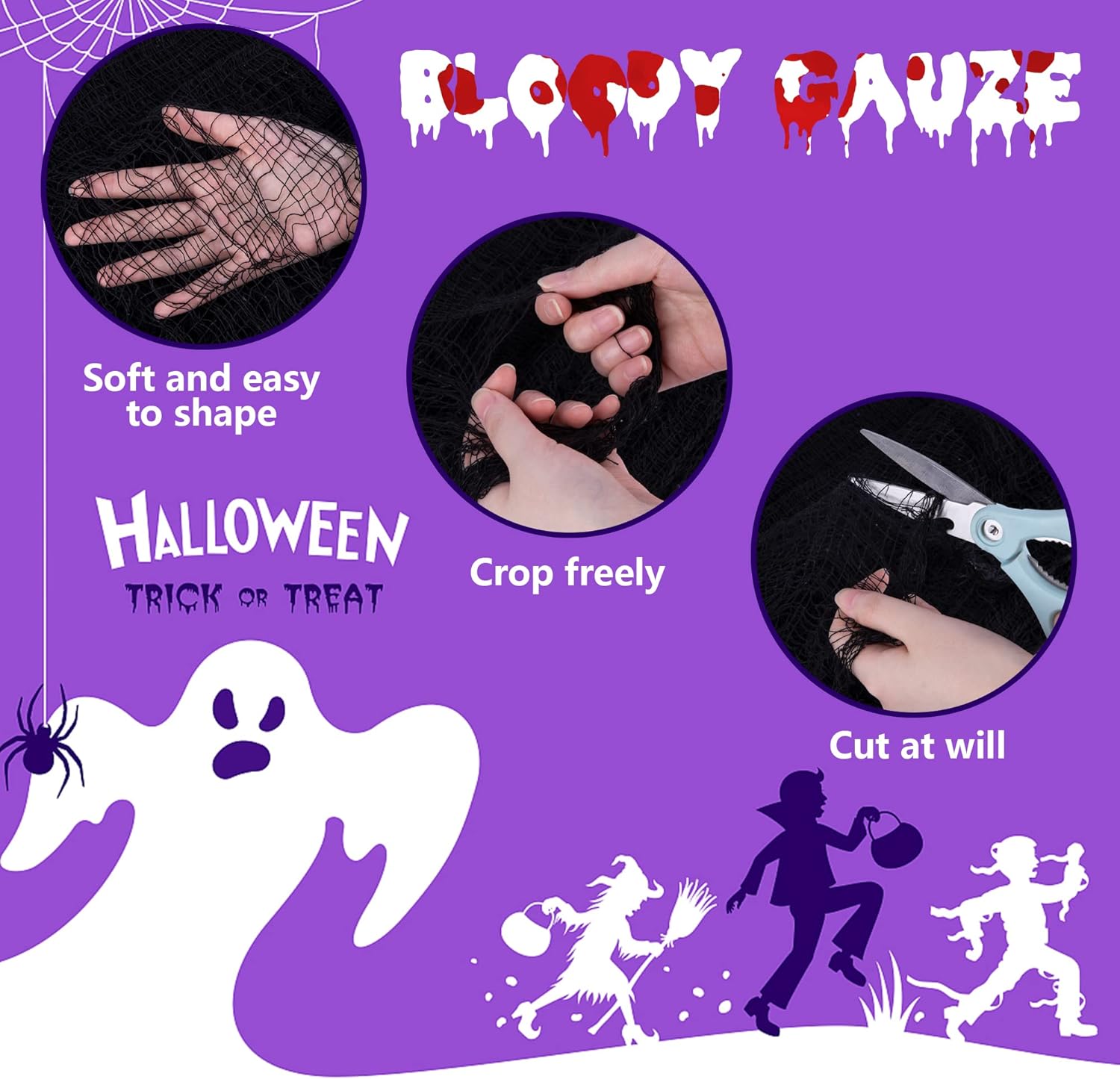 Watayo 500 x 39 Inch Halloween Creepy Gauze Cloth