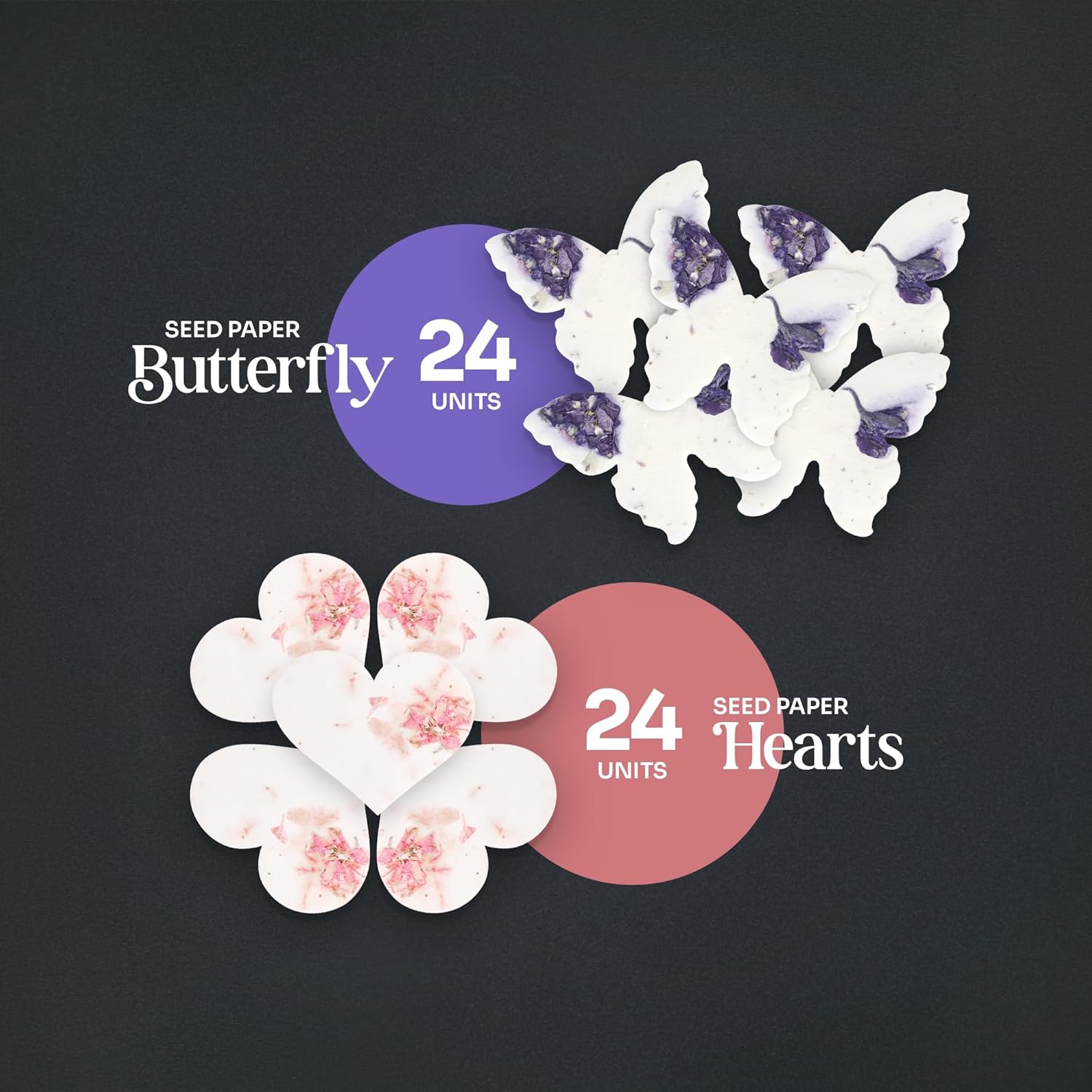 48 Pcs Plantable Seed Paper Set with Wildflower Seeds