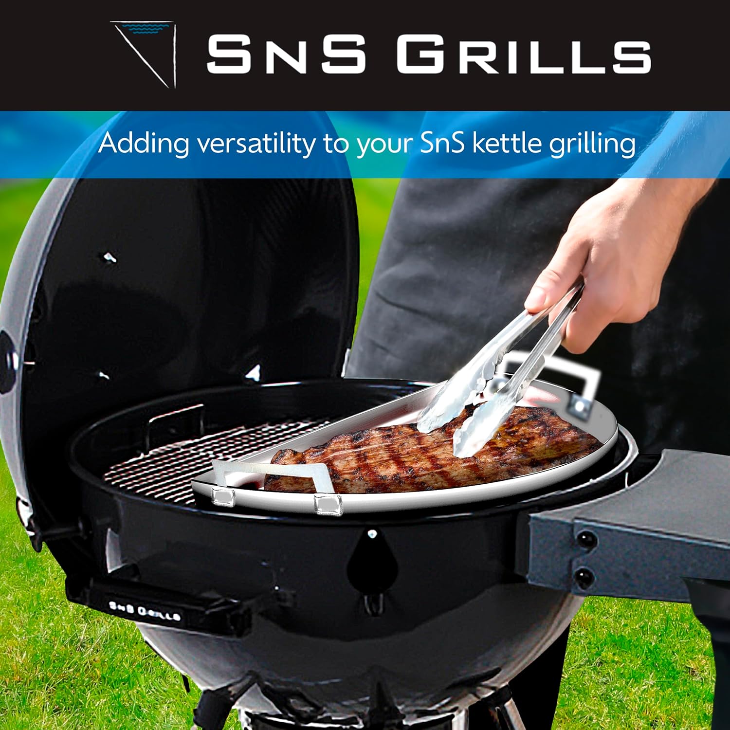 SnS Grills Slow N Sear Mini Drip Pan - 18 Weber Kettle Compatible