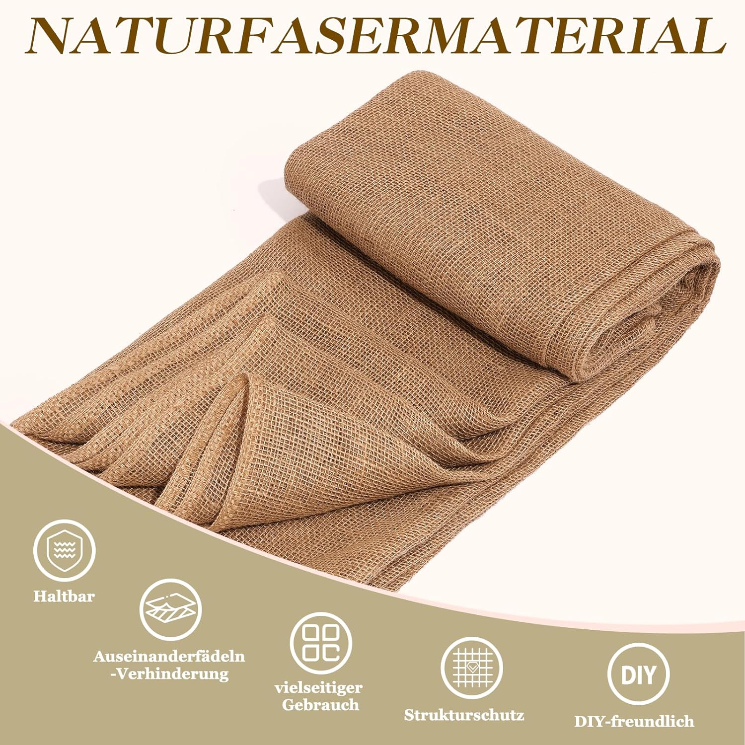 40 x 20 Feet Premium Natural Burlap Fabric Roll