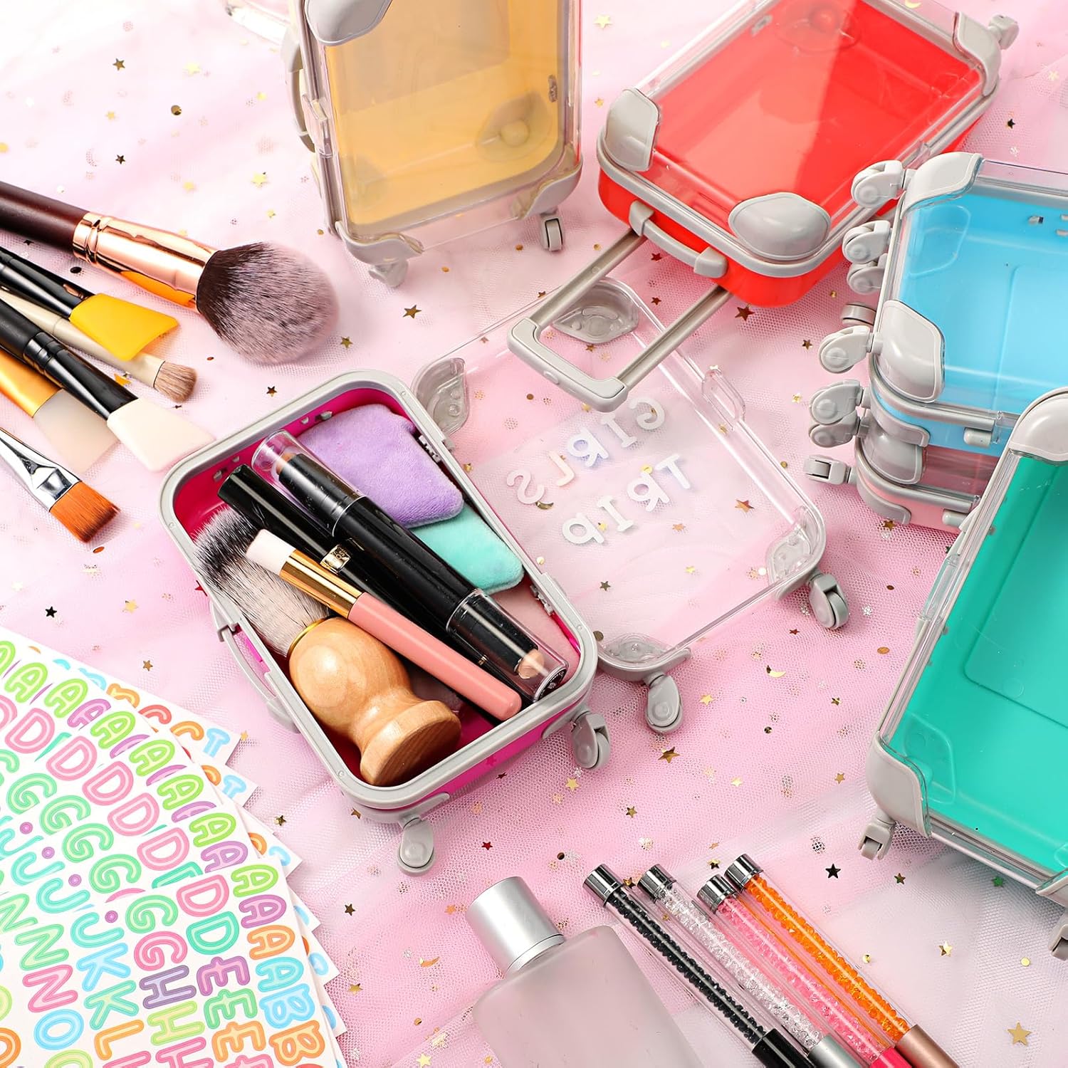 Soulchen 96 Pcs Mini Suitcase Party Favor Gift Box