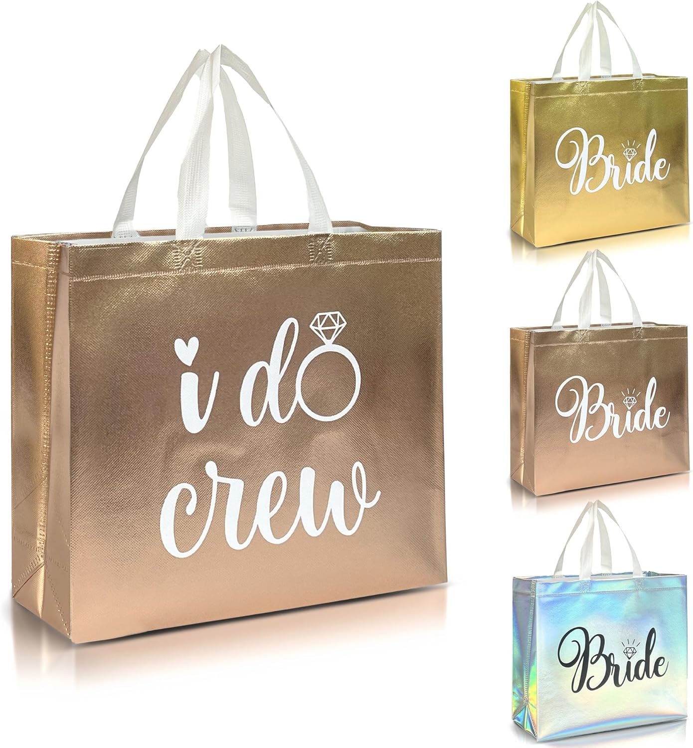 Nush Nush 12 Piece Reusable Rose Gold Gift Bag Set