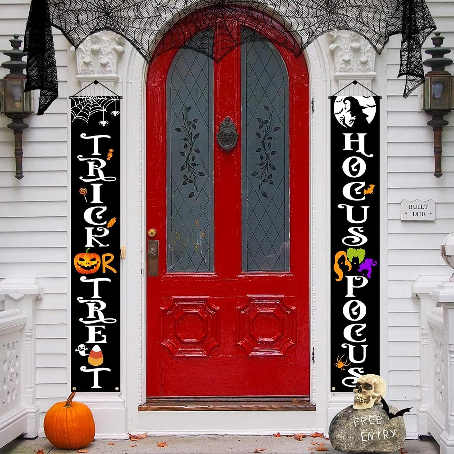 OLANRUN Halloween Banner 70 Inch Reusable Outdoor Decor