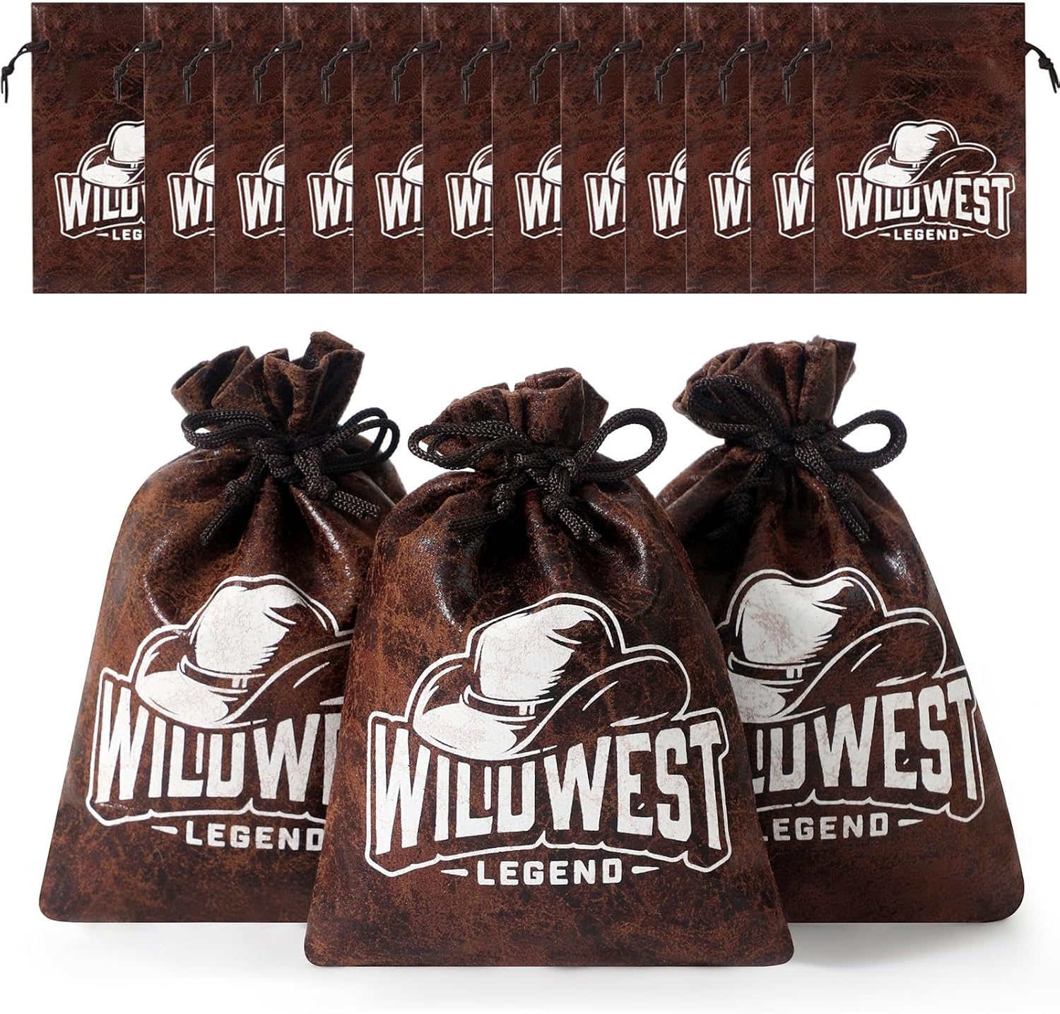 RICHNESS Cowboy Themed Gift Bags 4x6 Inches Pack of 12