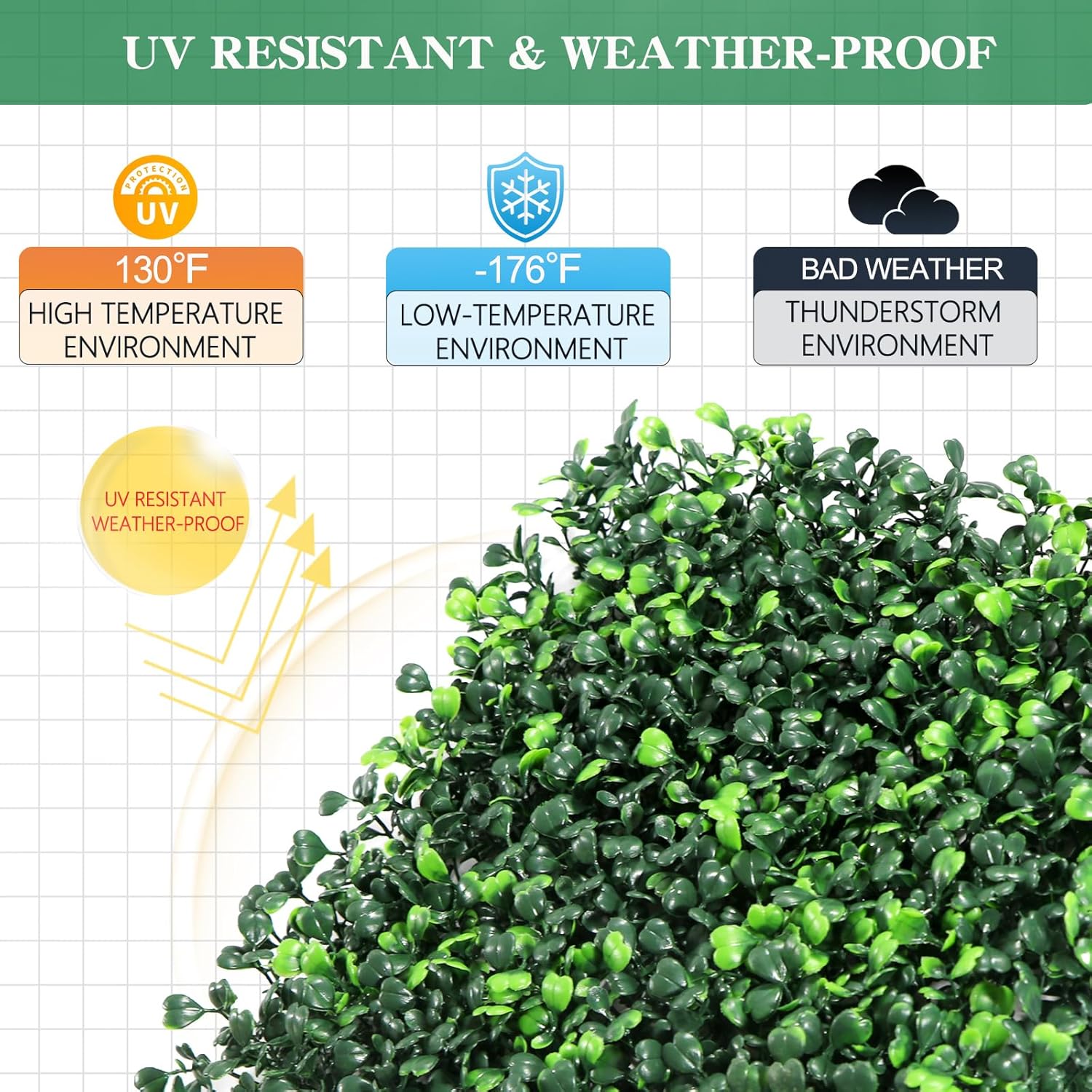 12pcs 10x10 Inch Grass Wall Panels Backdrop for Privacy