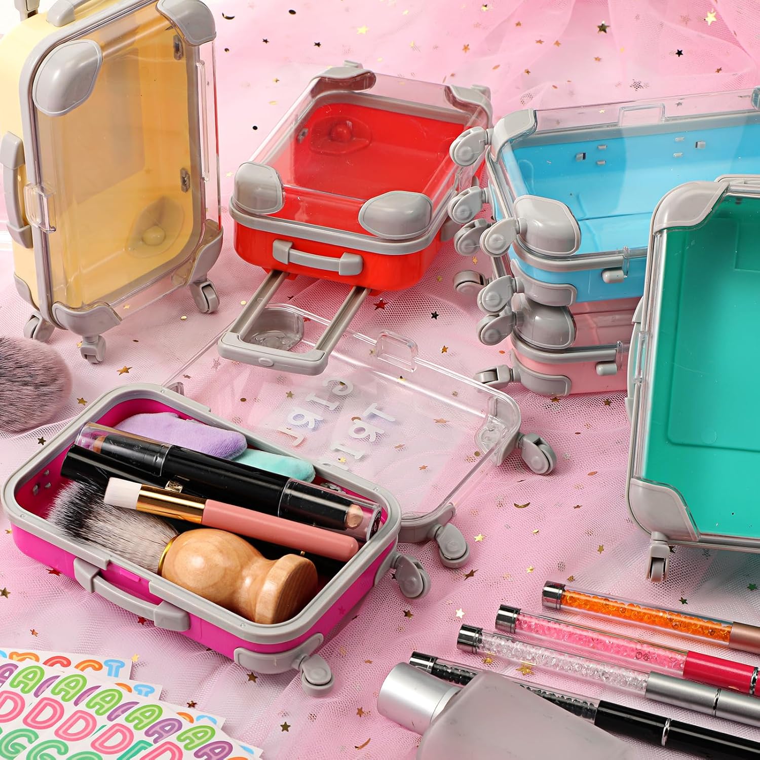 Soulchen 96 Pcs Mini Suitcase Party Favor Gift Box