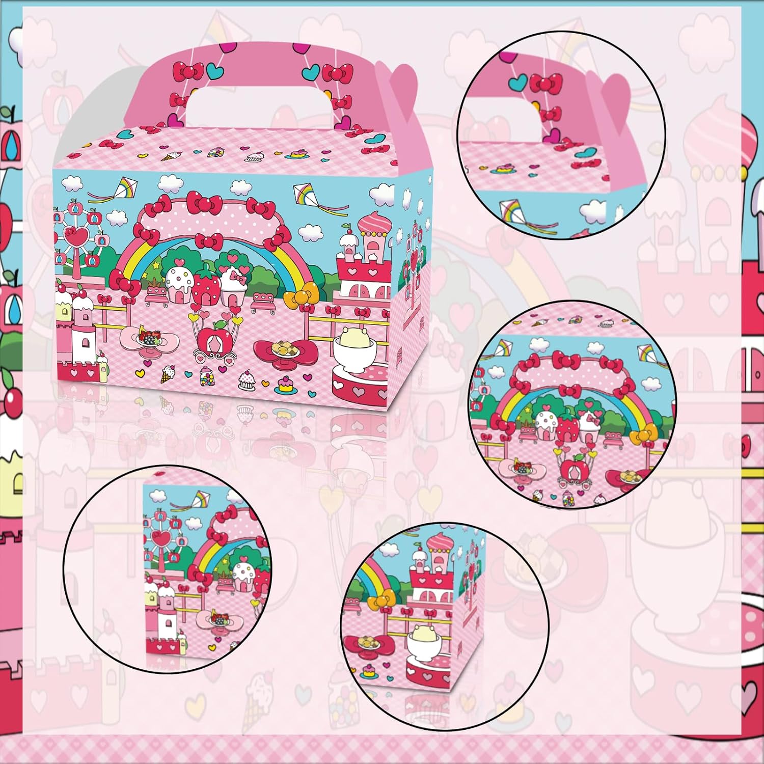 12Pcs Cartoon Cat Birthday Party Gift Boxes for Kids