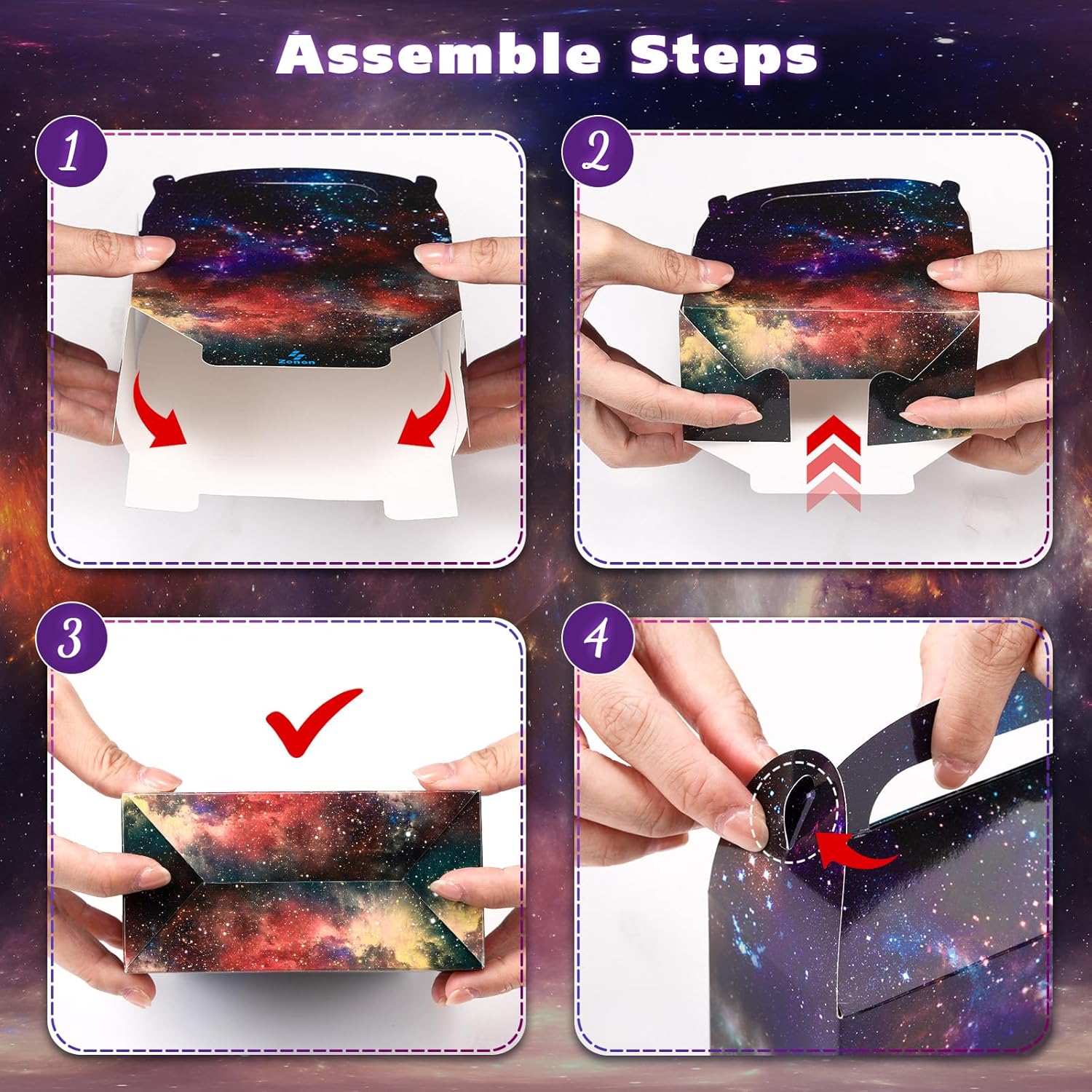 Nezyo Galaxy Space Gift Boxes 24 Pcs 48x24x52 Inches