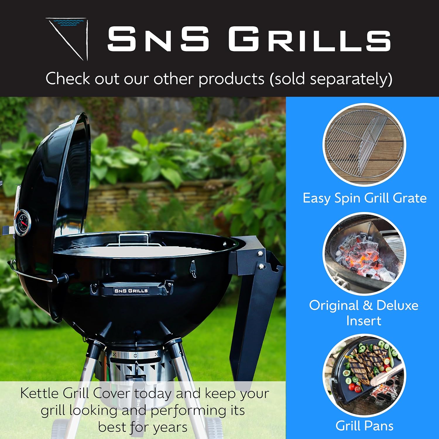 SnS Grills Slow N Sear Mini Drip Pan - 18 Weber Kettle Compatible