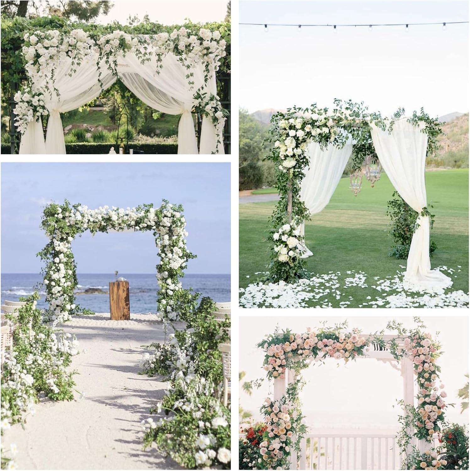 Wooden Wedding Arch 748FT Square Frame for Ceremony and Events