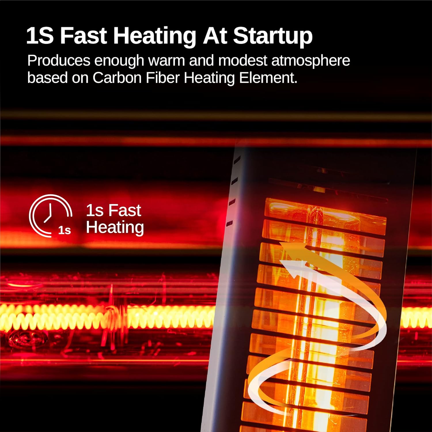 EAST OAK 3000W Wall Mounted Electric Patio Heater with IP65 Waterproof Remote Control