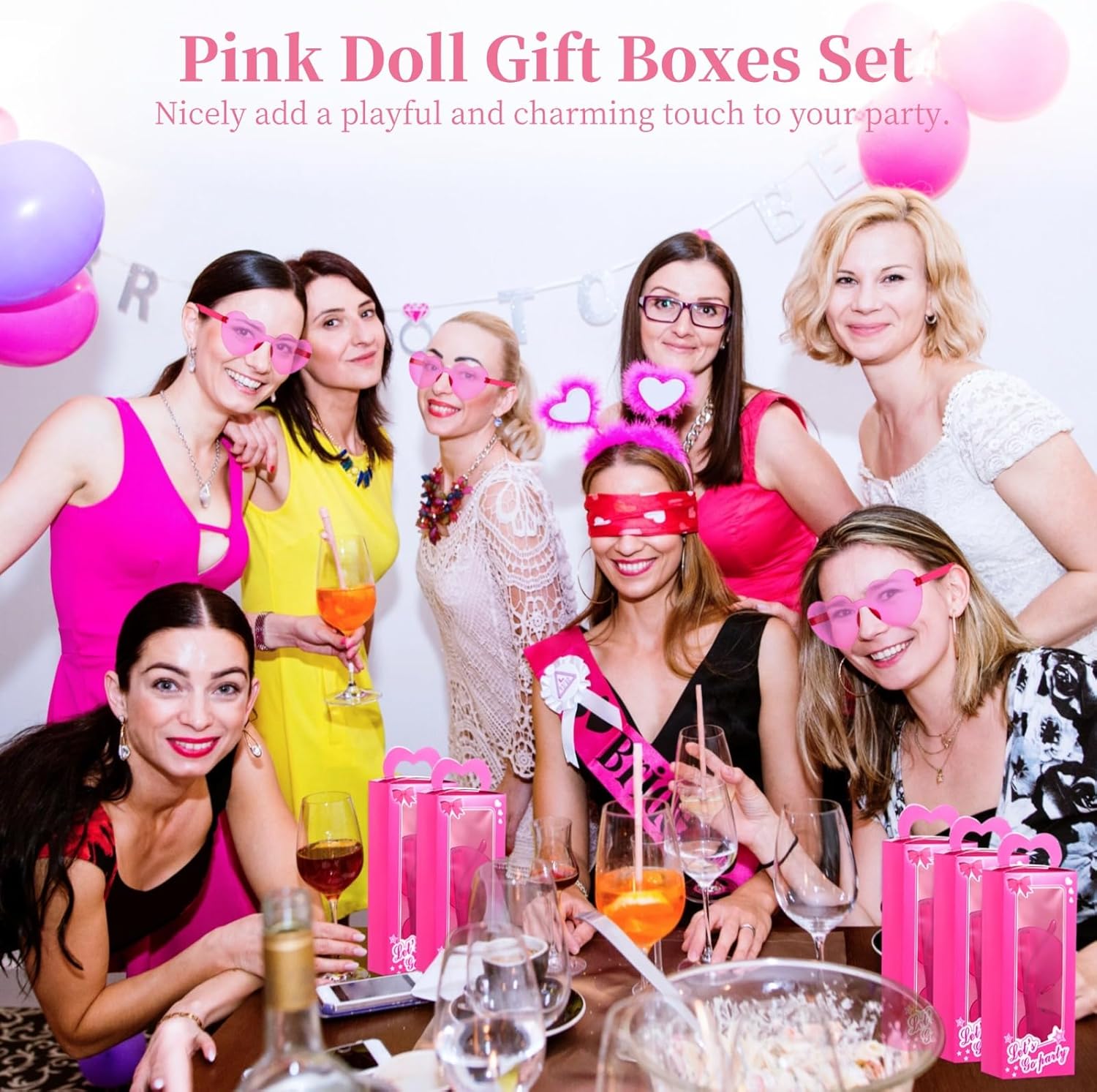 OMISTAR 12 Set Pink Doll Gift Boxes