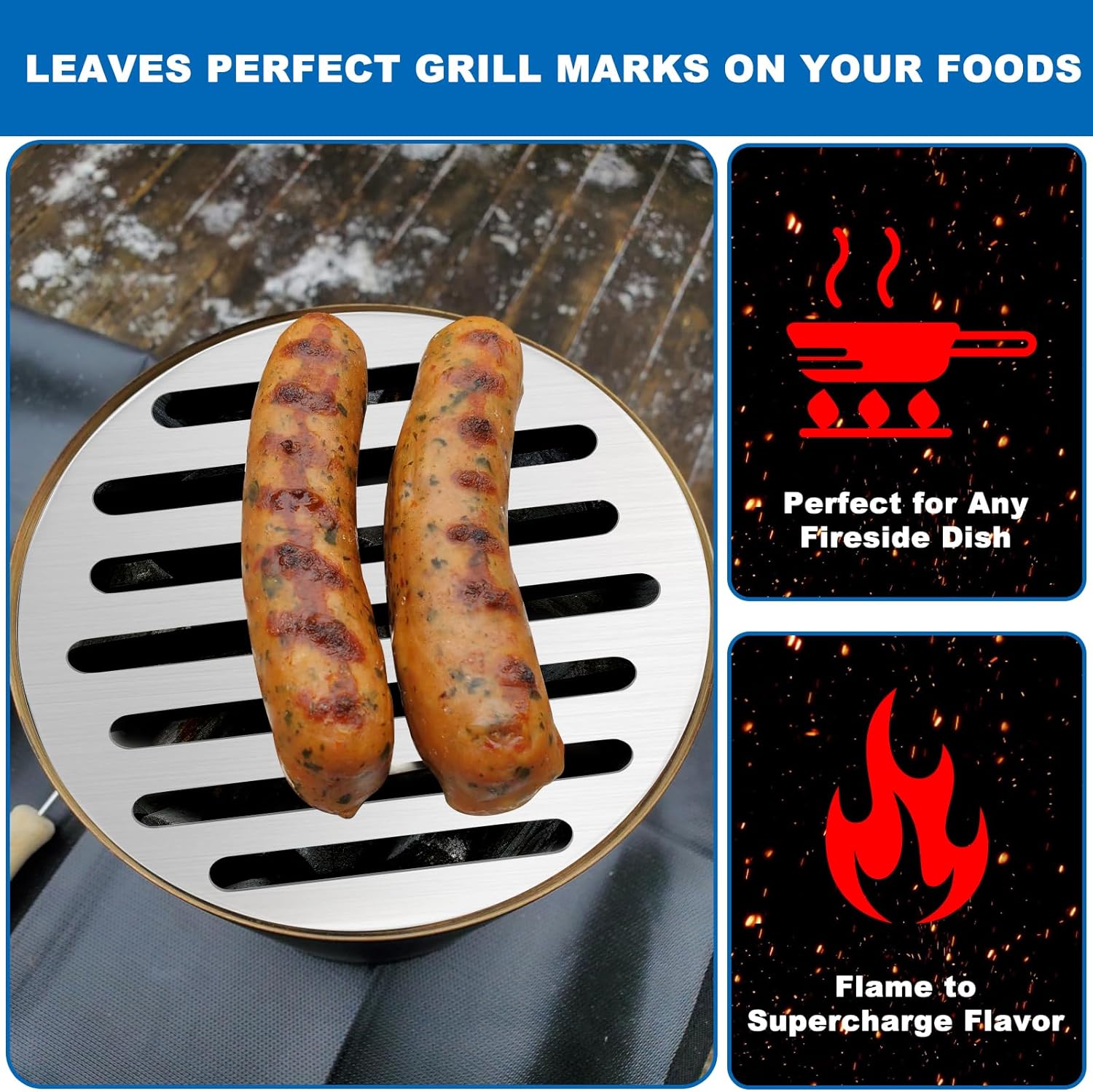 Outspark Stainless Steel Grill Plate for Solo Stove Mesa