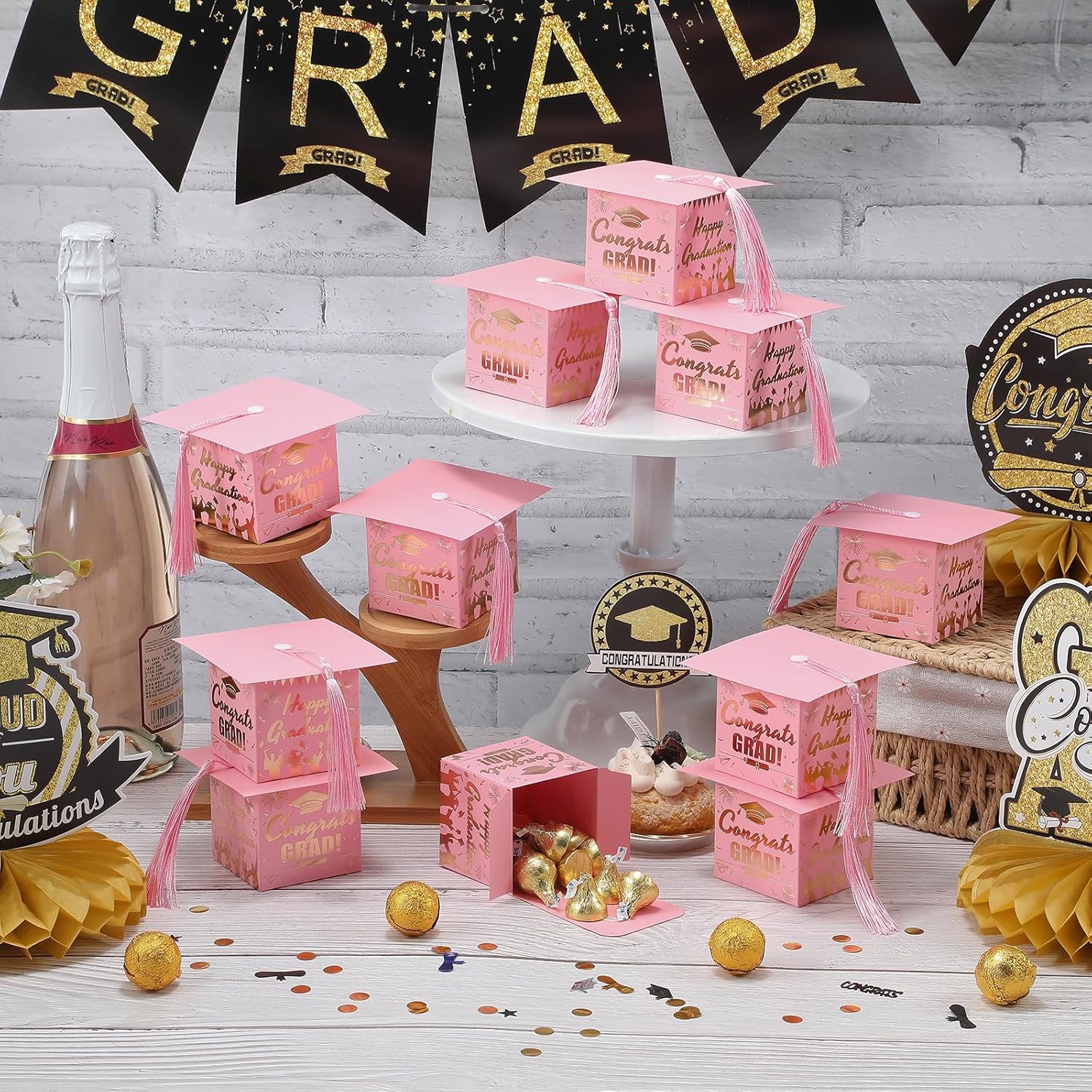 KPOSIYA Graduation Cap Gift Boxes with Tassel 32pcs