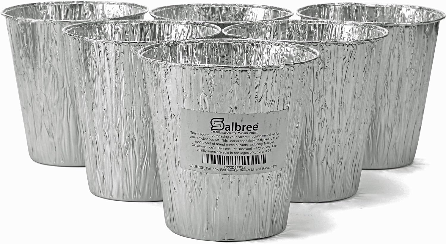Salbree Smoker Bucket Drip Foil Liner Tray for Grease Catching
