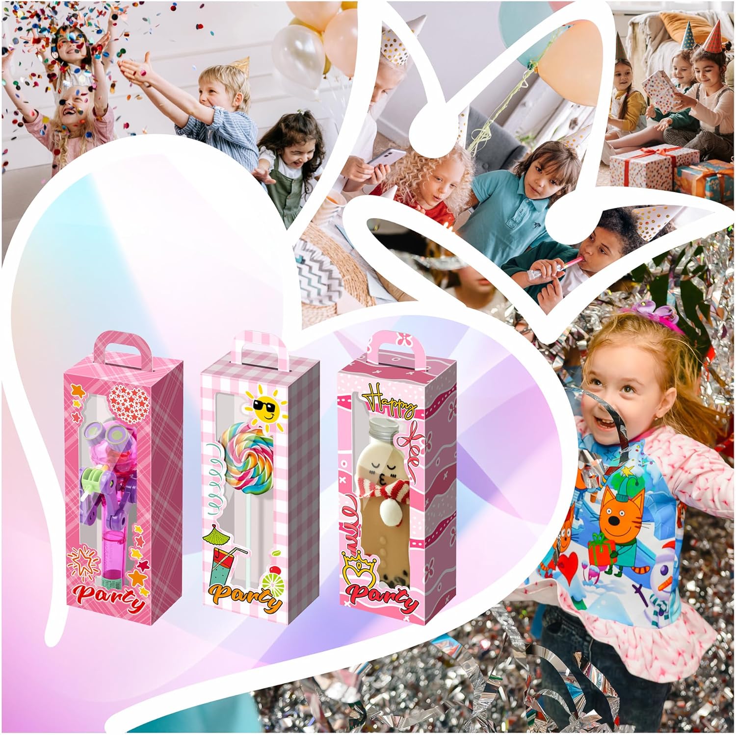 ODRMA 12 PCS Pink Party Favor Boxes