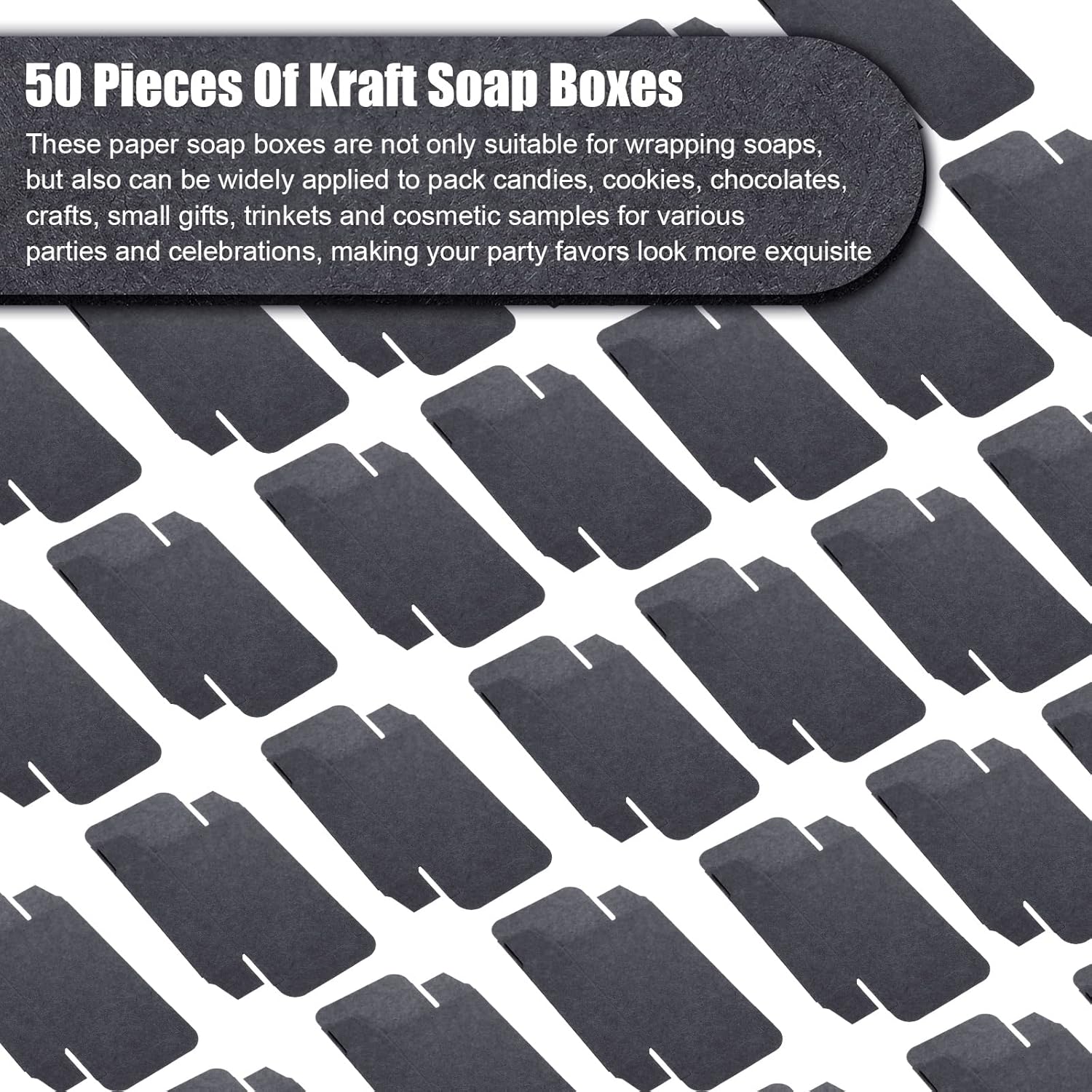 50 Pcs Kraft Soap Boxes for Party Favors and Gifts