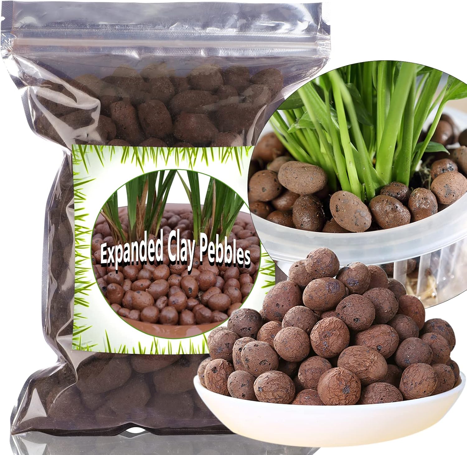 Doter Expanded Clay Pebbles 1 Quart 8mm-14mm for Plants