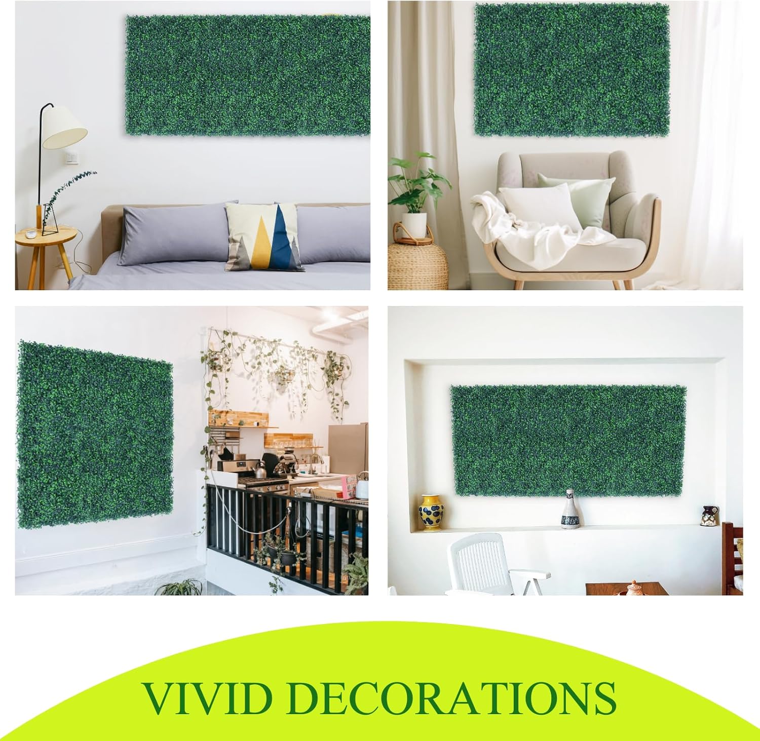 HWT 12 Pcs 20x20 Grass Wall Backdrop Decor