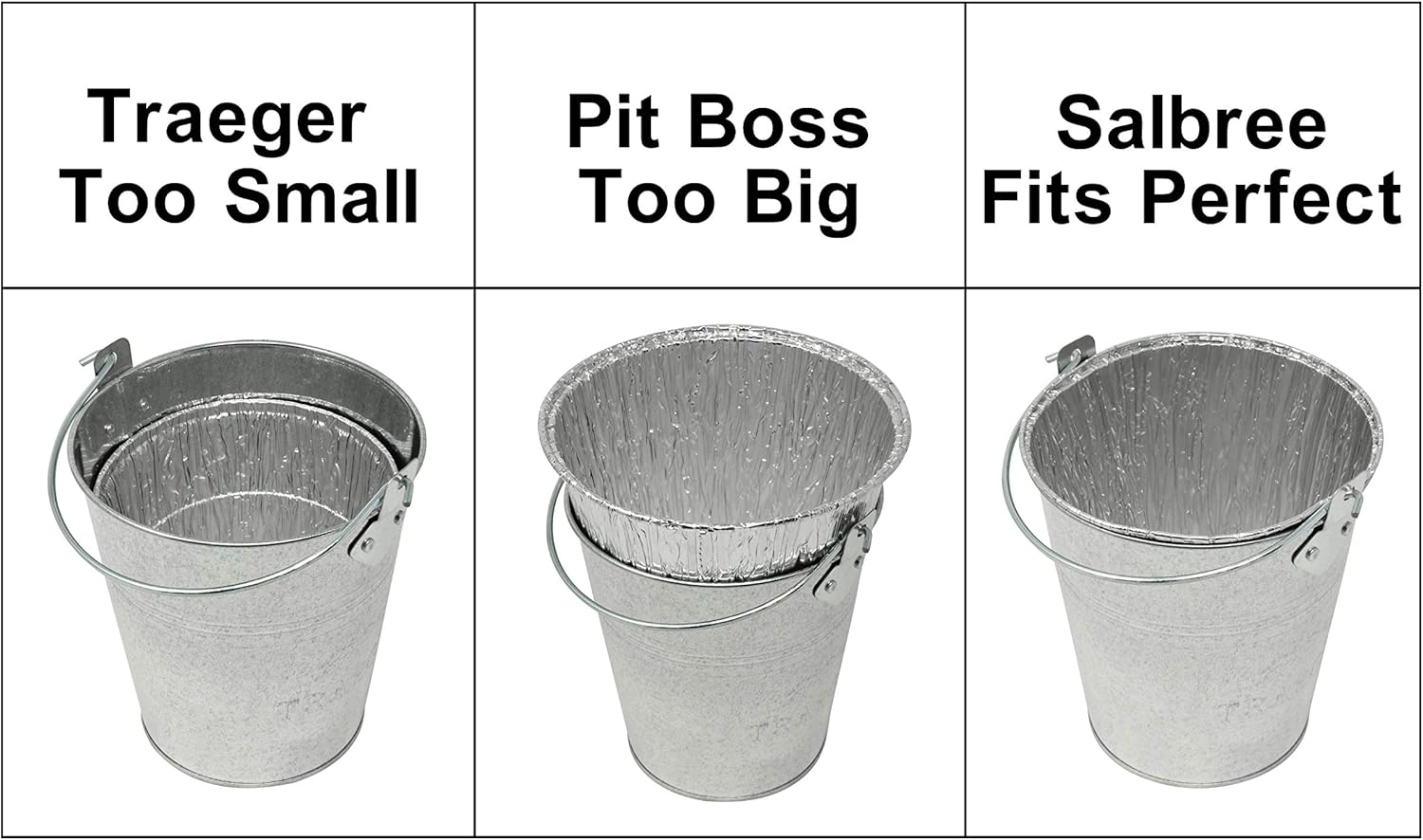 Salbree Smoker Bucket Drip Foil Liner Tray 24pk