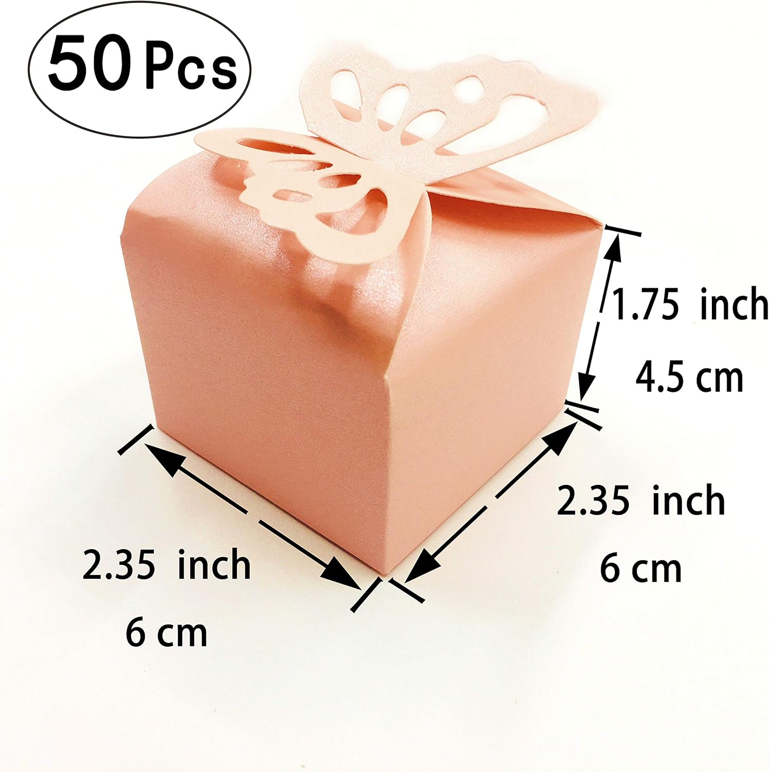 Pink Butterfly Candy Treat Boxes Wedding Favors
