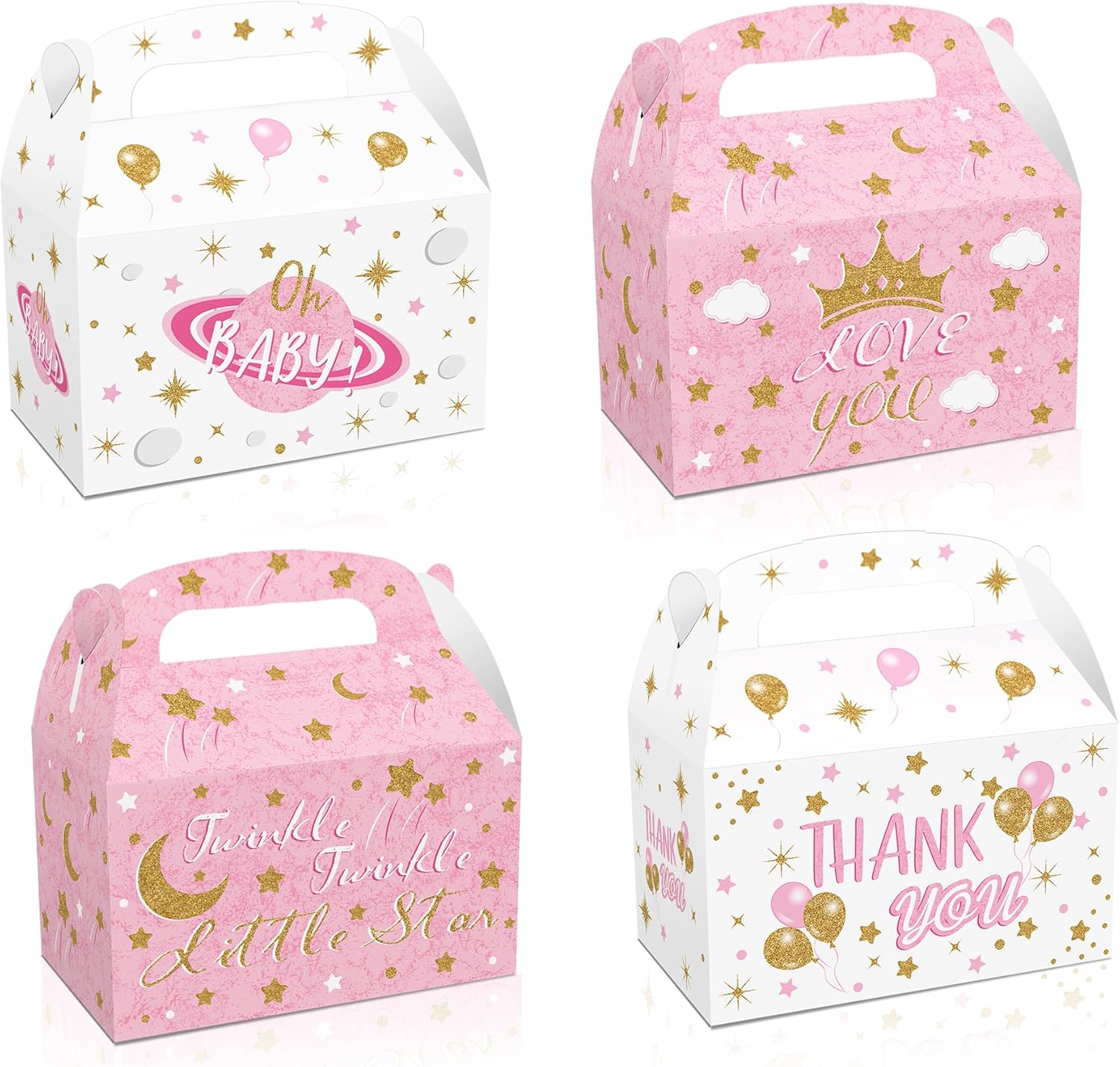 12PCS Moon and Star Baby Shower Favor Boxes