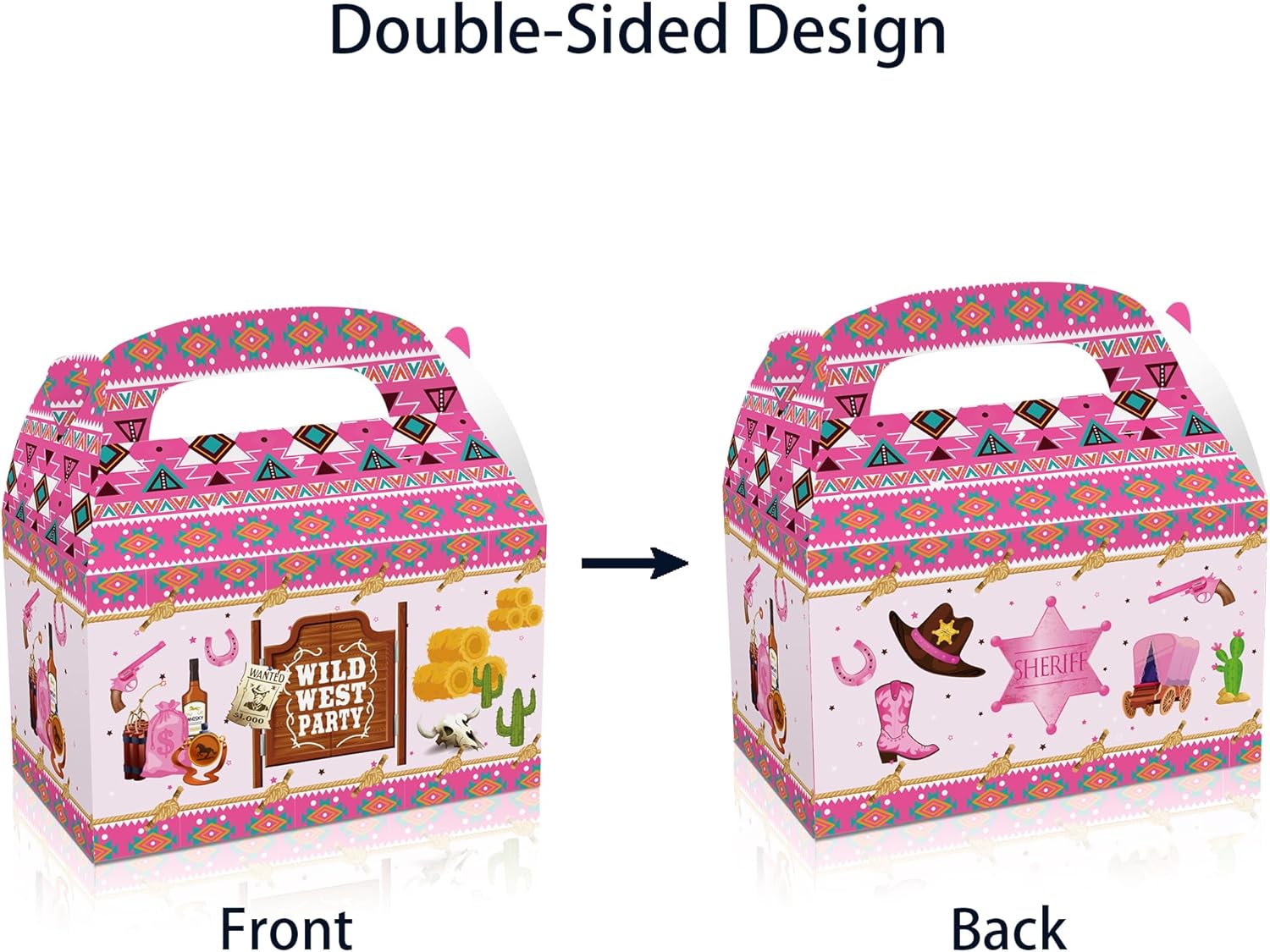 24 Pack Western Cowgirl Party Favor Boxes