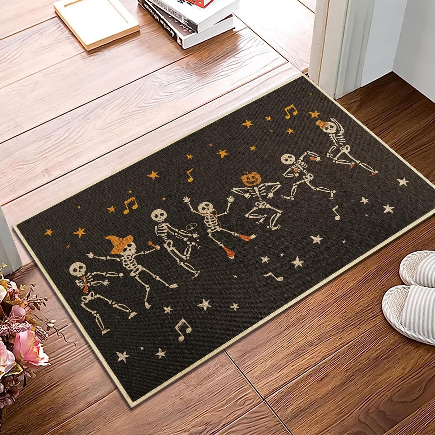 Arttown Halloween Door Mat with Skeletons Design