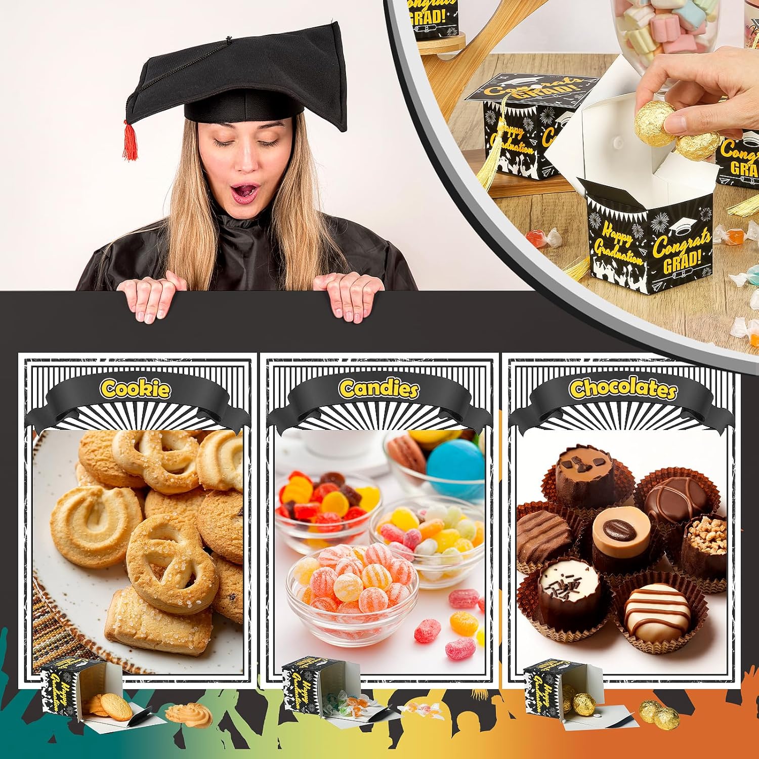 KPOSIYA Graduation Cap Gift Boxes with Tassel 32pcs 1