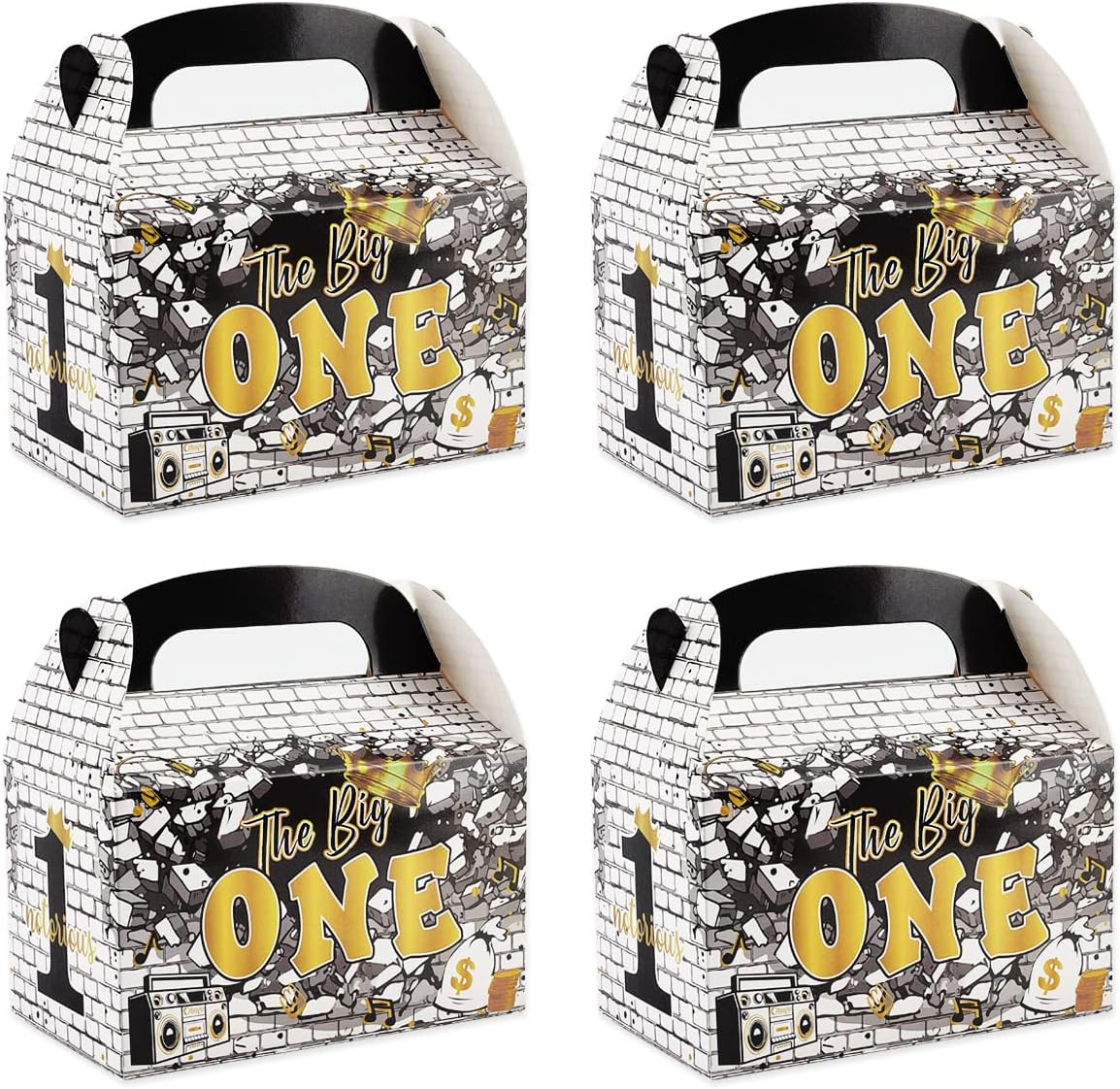 Fangleland 24pcs Hip Hop Birthday Gift Boxes with Handle