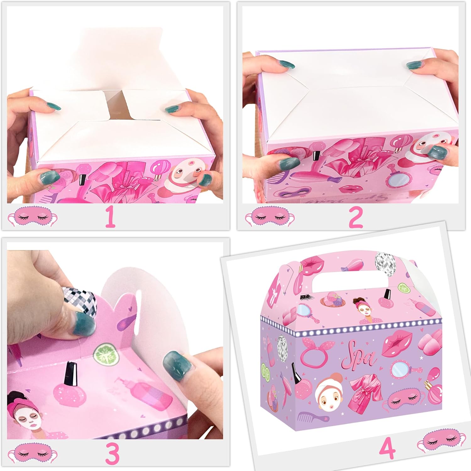 Umoni Spa Favor Box Set 12PCS for Parties