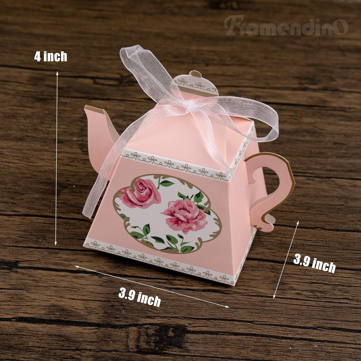 Framendino 50 Pack Mini Teapot Candy Boxes