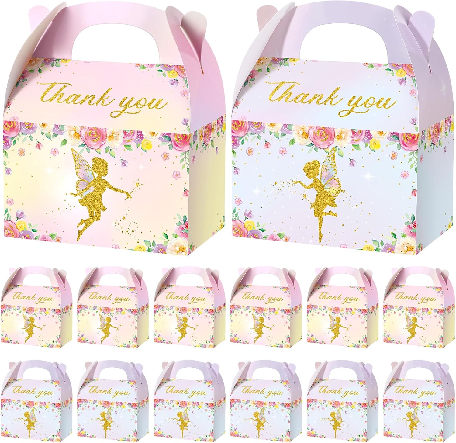TaoBary 12 Pcs Floral Fairy Gift Boxes Set
