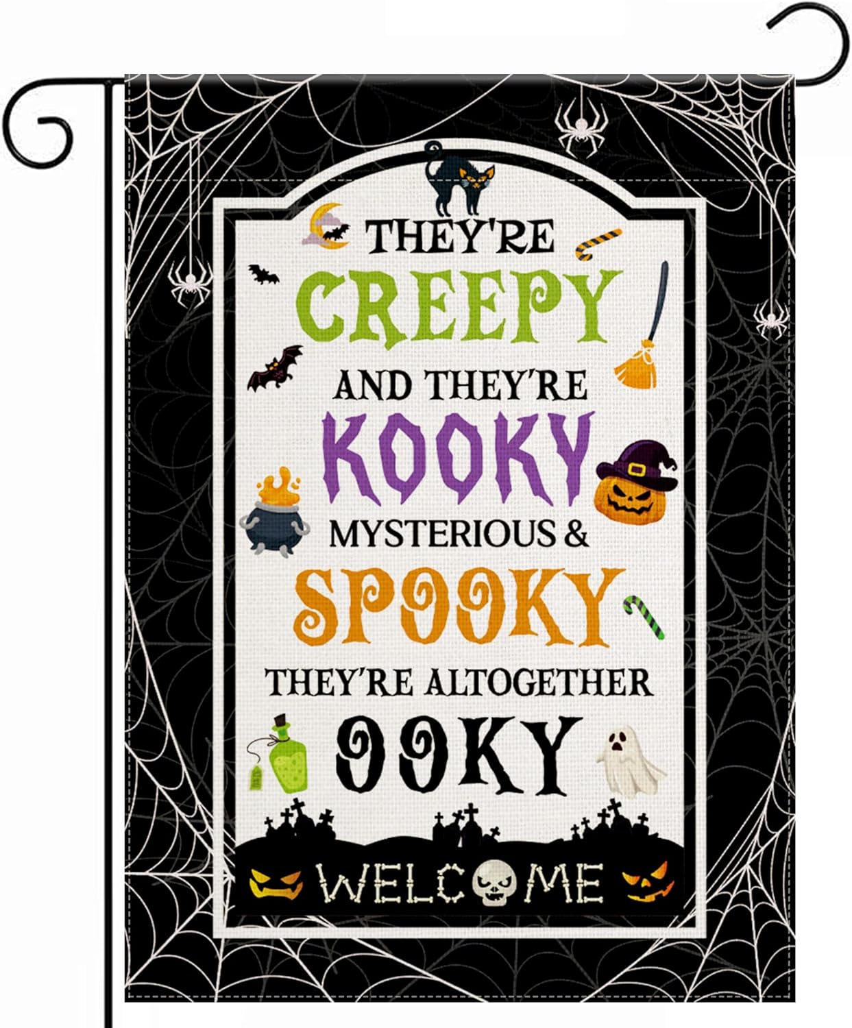 OHOME Halloween Decorations Garden Flag 12x18 Inch