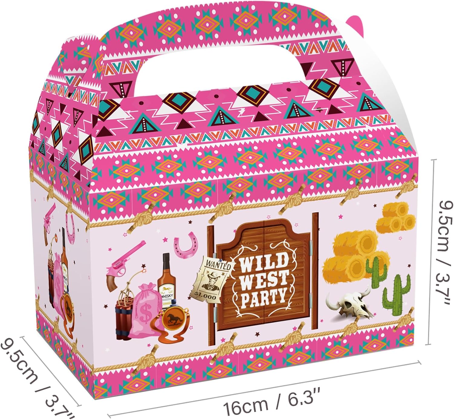 24 Pack Western Cowgirl Party Favor Boxes